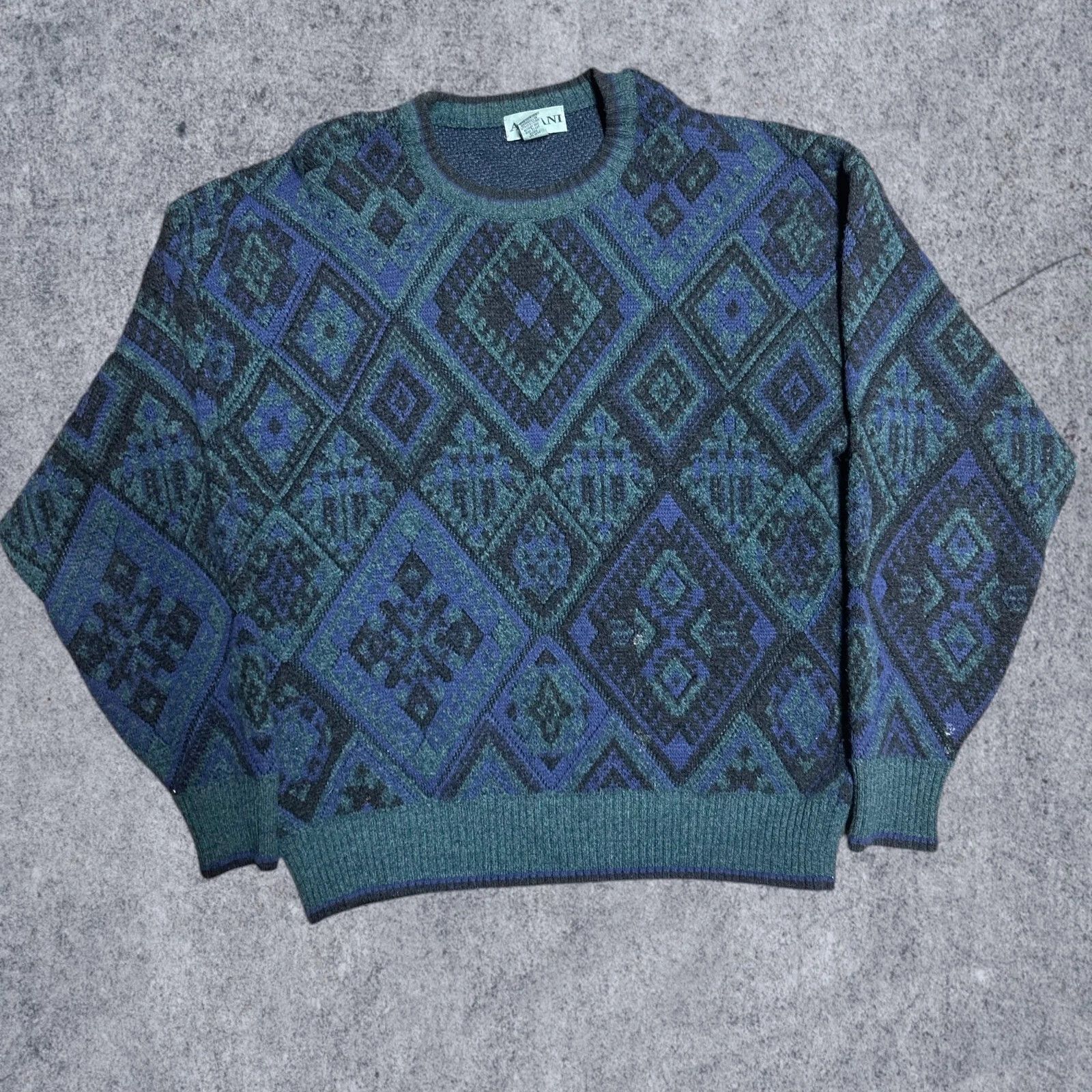 Alfani Alfani Wool Sweater Diamond Pattern Men's Large Size US L / EU 52-54 / 3 - 1 Thumbnail