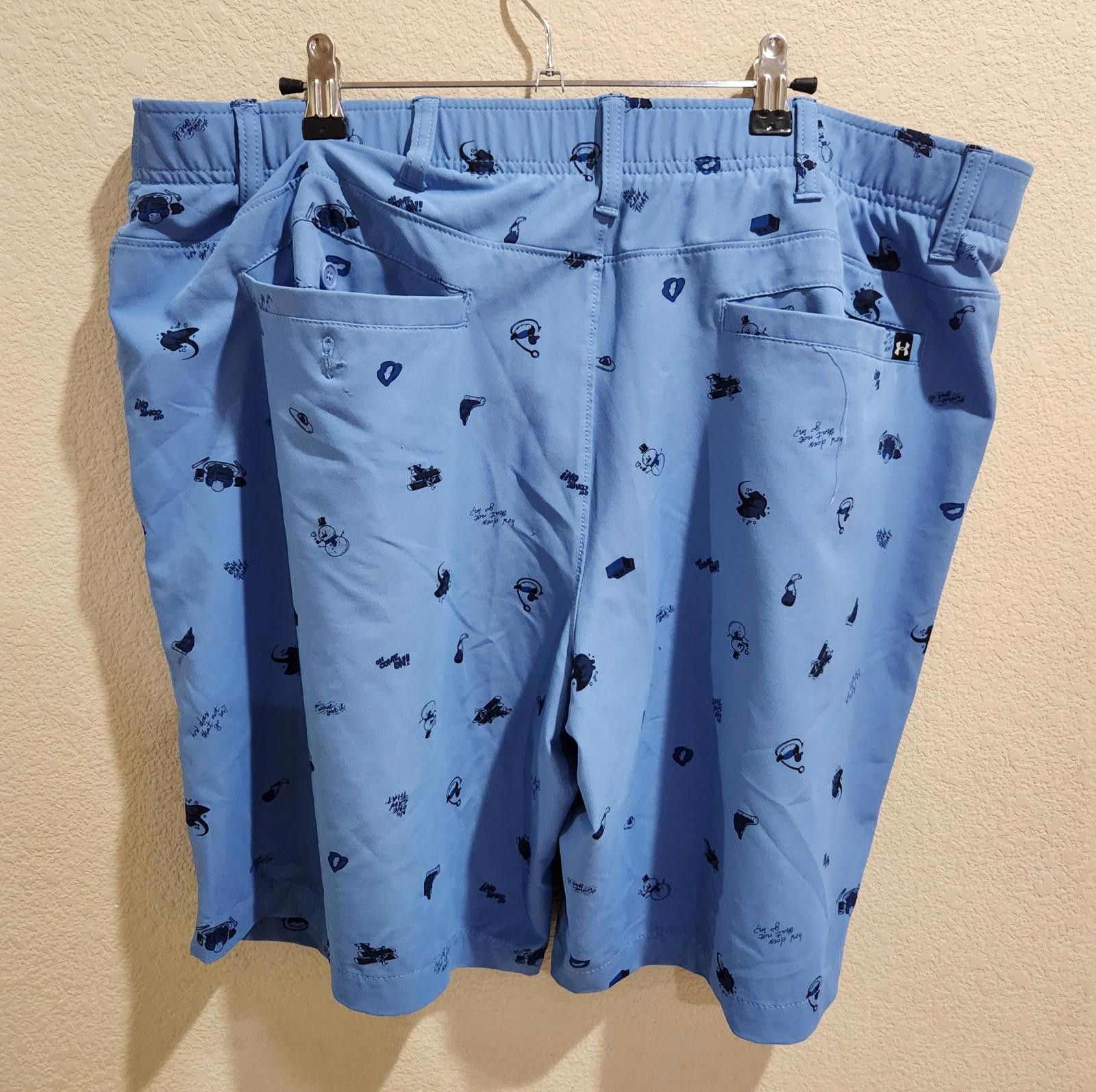 Under Armour Under Armour UA Drive Printed Golf Shorts Men's 42 Blue Size US 42 / EU 58 - 4 Thumbnail