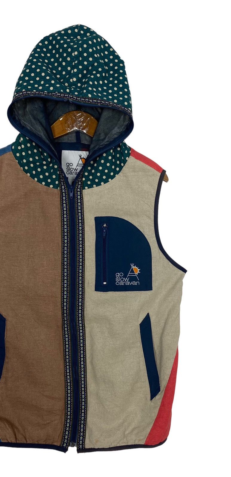 go slow caravan Rare‼️ Go Slow Carawan Hoodie Multicolor Vest Size US M / EU 48-50 / 2 - 2 Thumbnail