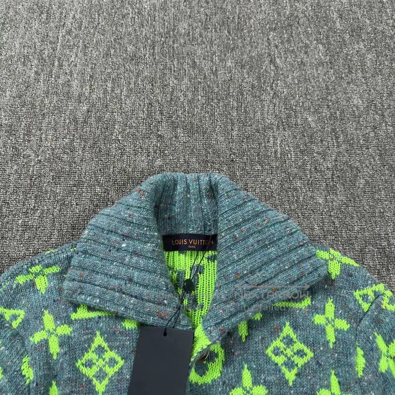 Louis Vuitton Louis Vuitton Green Wool Cardigan for Men . Size US L / EU 52-54 / 3 - 3 Thumbnail