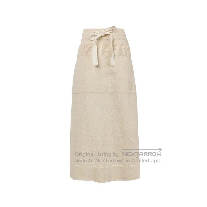 Jil Sander Jil Sander Beige Knit Midi Skirt Size 35" - 1 Thumbnail