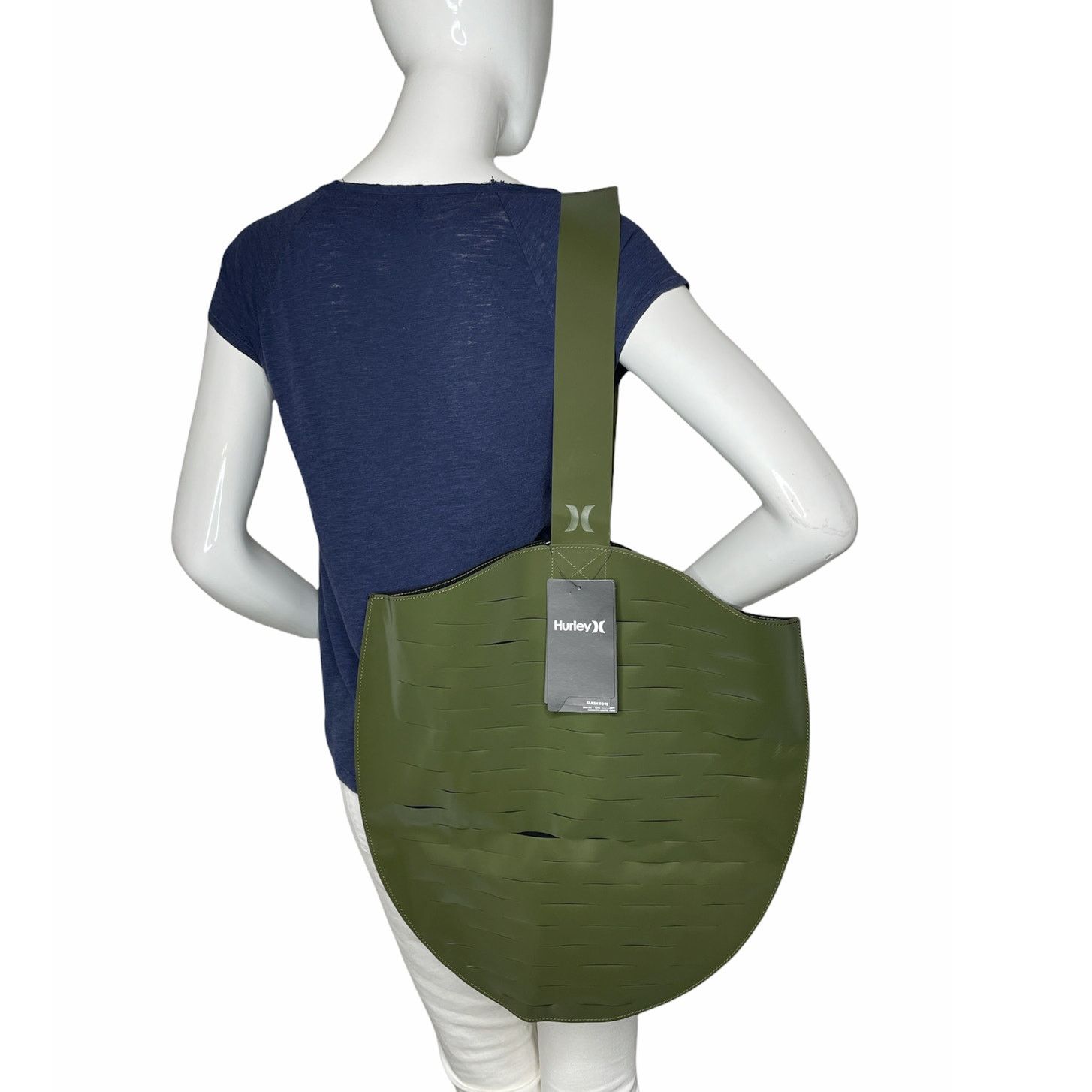 Hurley Hurley Slash Tote Bag Olive Green Canvas New Size ONE SIZE - 5 Thumbnail
