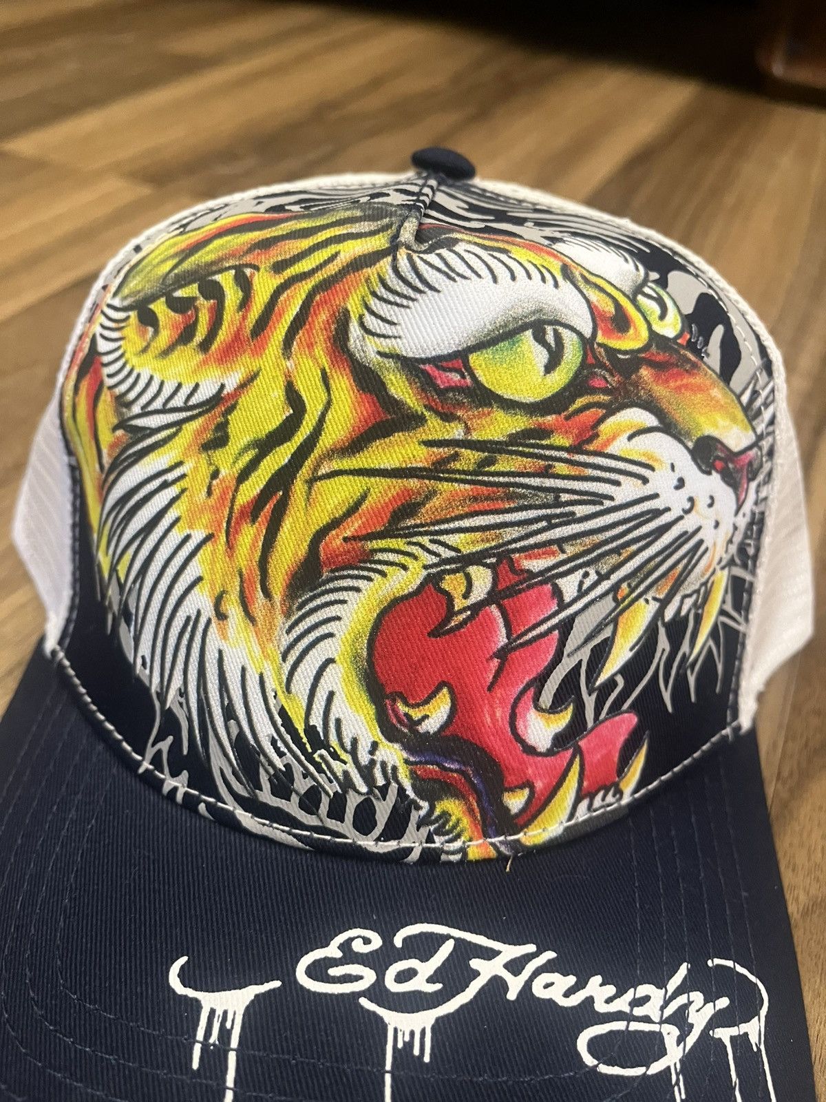 Ed Hardy × Vintage Ed Hardy Tiger Trucker Hat New Vintage Y2K Size ONE SIZE - 2 Thumbnail