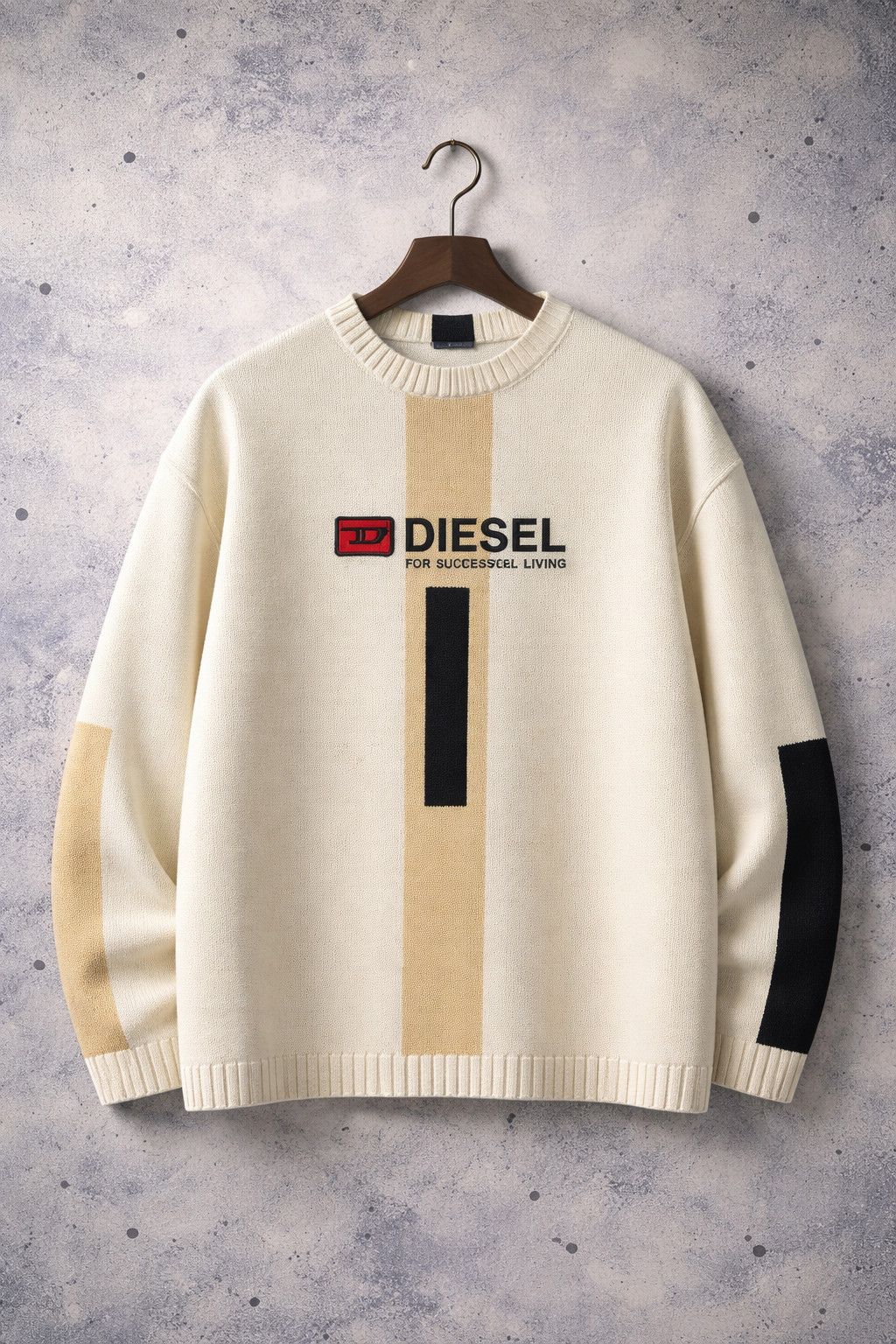 Diesel Diesel 90's Vintage Big Logo Wool Sweater Size US M / EU 48-50 / 2 - 1 Thumbnail