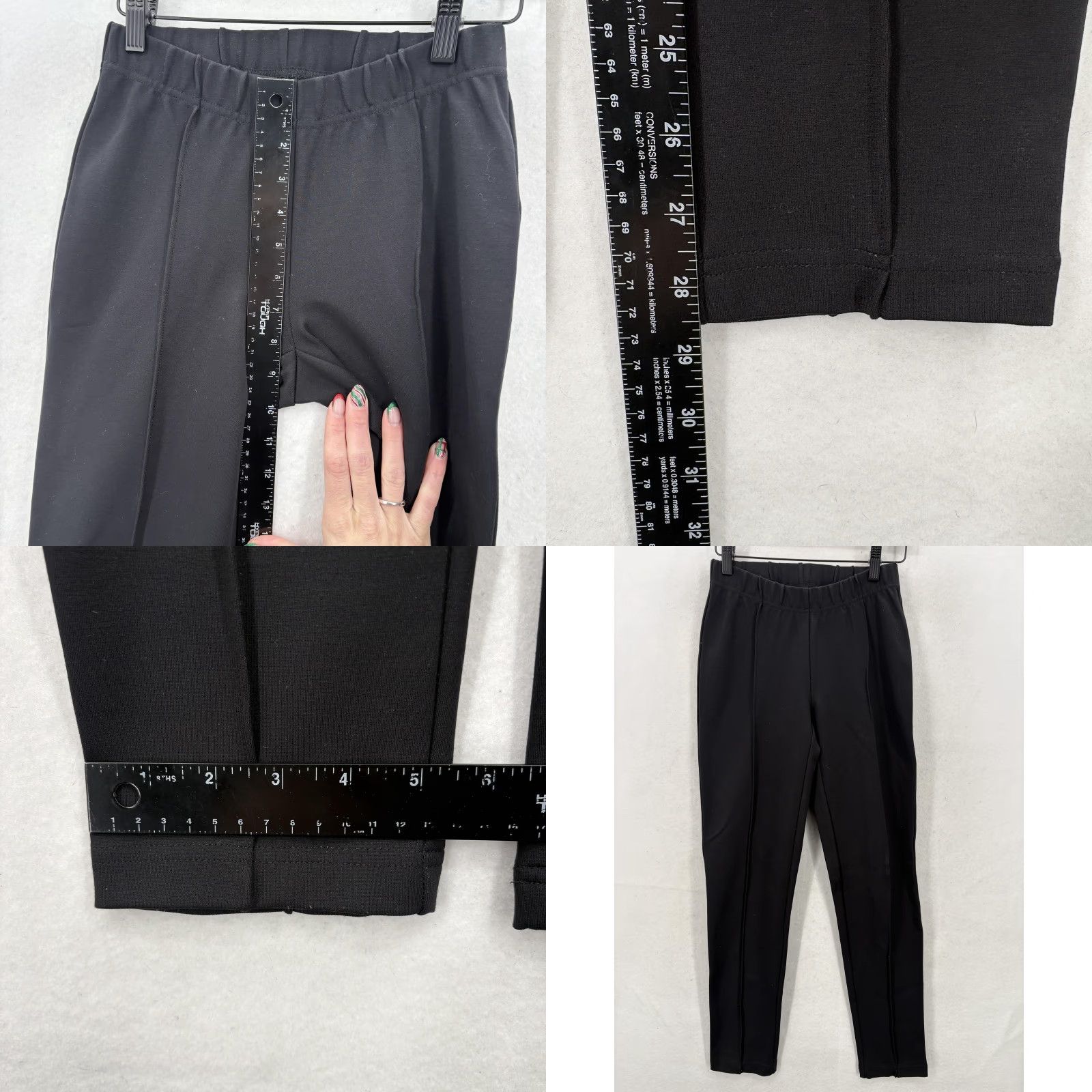 Lilly Pulitzer Lilly Pulitzer Womens Small Black High Rise Ponte Leggings Ankle Stretch Nylon Spandex Size 28" / US 6 / IT 42 - 8 Thumbnail