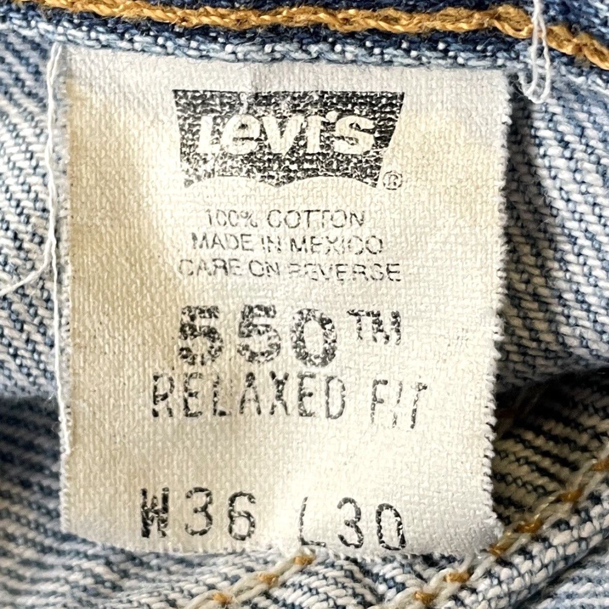 Levi's VINTAGE Levi's Jeans 550 Mens 36x30 Blue Relaxed Fit Straight Leg 90s Size US 36 / EU 52 - 5 Thumbnail