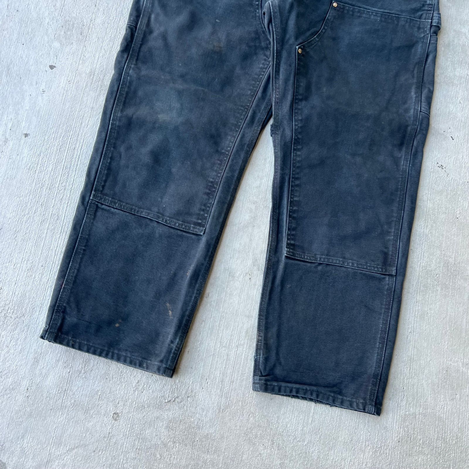 Carhartt × Vintage Carhartt faded black double knee work wear carpenter pants Size US 36 / EU 52 - 3 Thumbnail