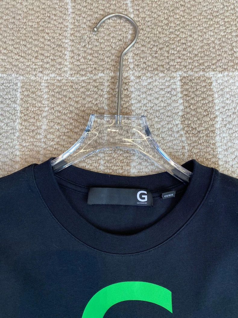 Givenchy Givenchy Black Green Letter Large Logo Short Sleeve T-Shir Size US L / EU 52-54 / 3 - 2 Thumbnail
