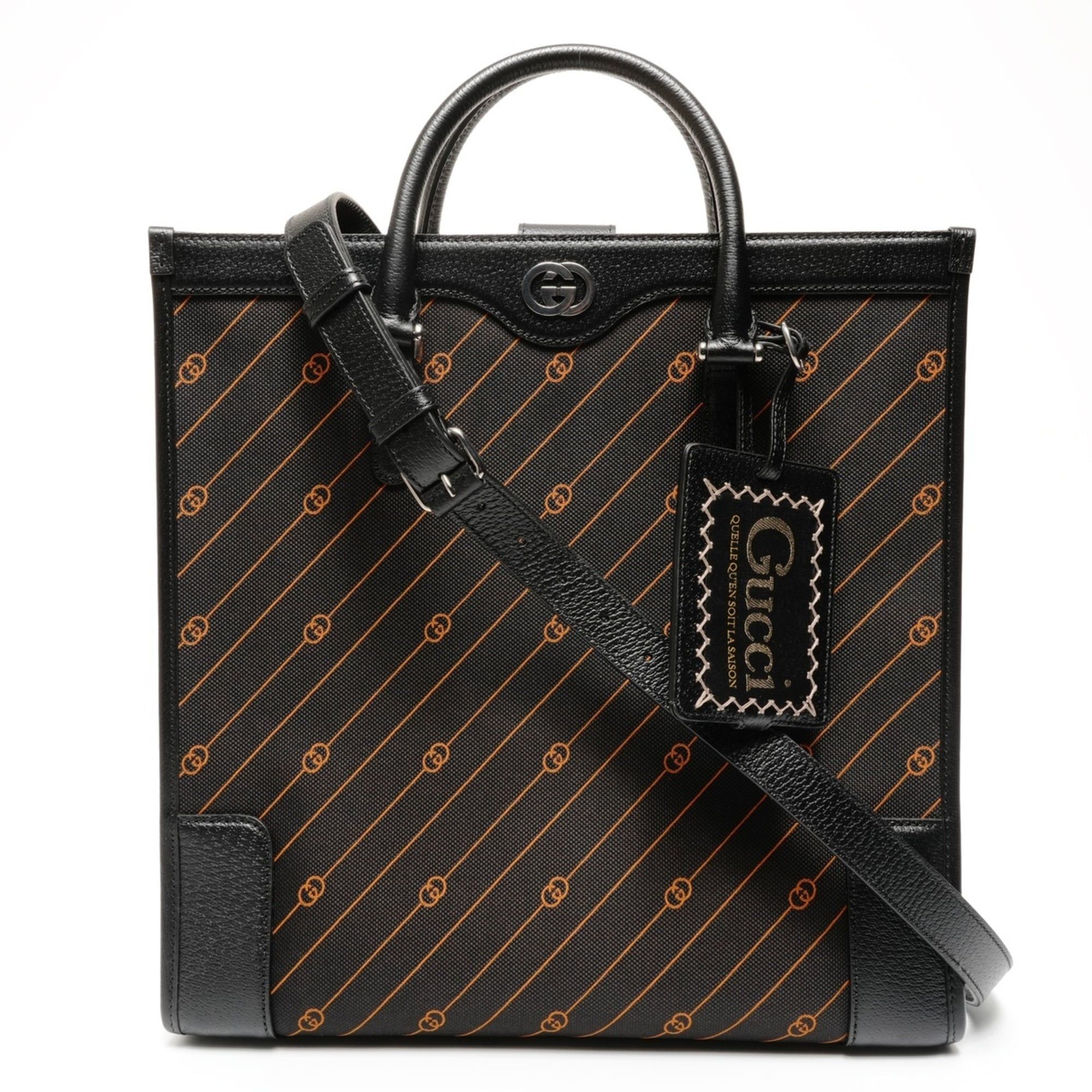 Gucci Gucci 2-way leather tote bag in black Size ONE SIZE - 1 Thumbnail