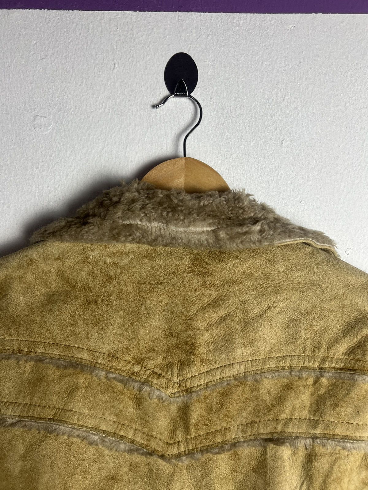 Vintage Vintage 70s Cosa Nova Tan Leather Suede Faux Fur Jacket Size US M / EU 48-50 / 2 - 13 Thumbnail