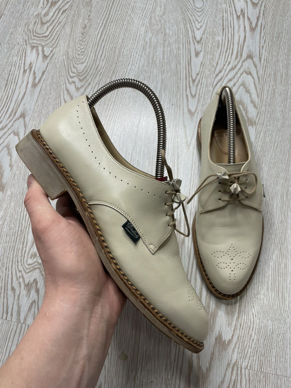 Paraboot ParaBoot Beige Oxford Leather Shoes size 6.5 Size US 6.5 / EU 39-40 - 1 Thumbnail