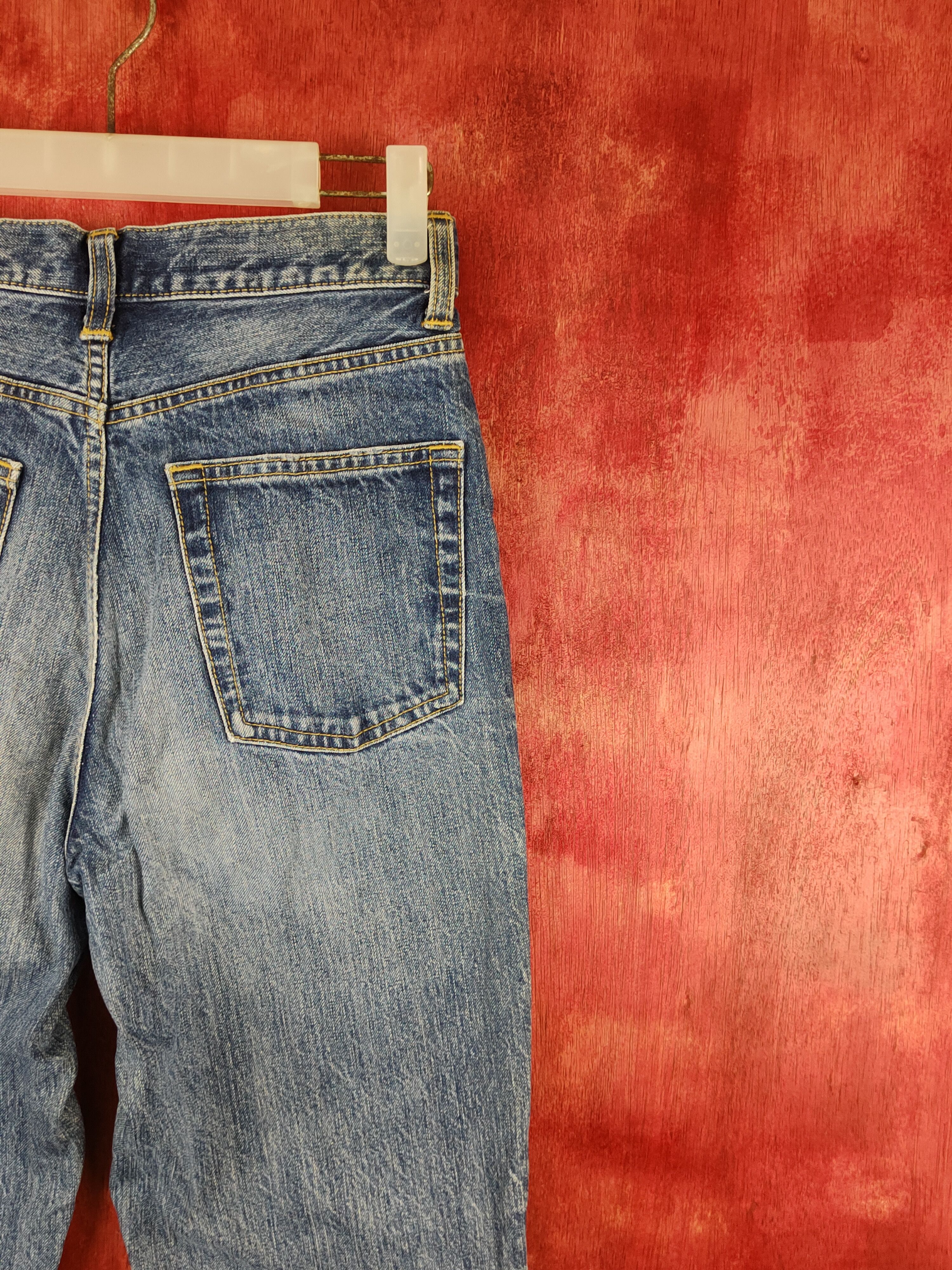 GU GU Blue Faded Distressed Ripped Jeans #S1771 Size US 27 - 10 Thumbnail