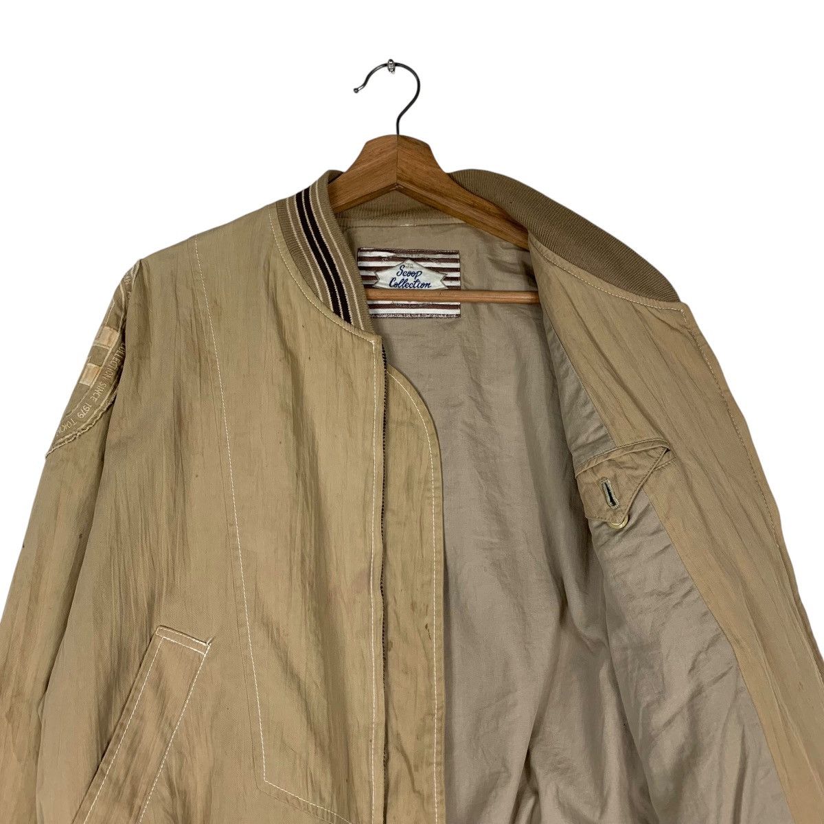 Japanese Brand SCOOP COLLECTION Brown Bomber Jacket #1318-C59 Size US M / EU 48-50 / 2 - 10 Thumbnail
