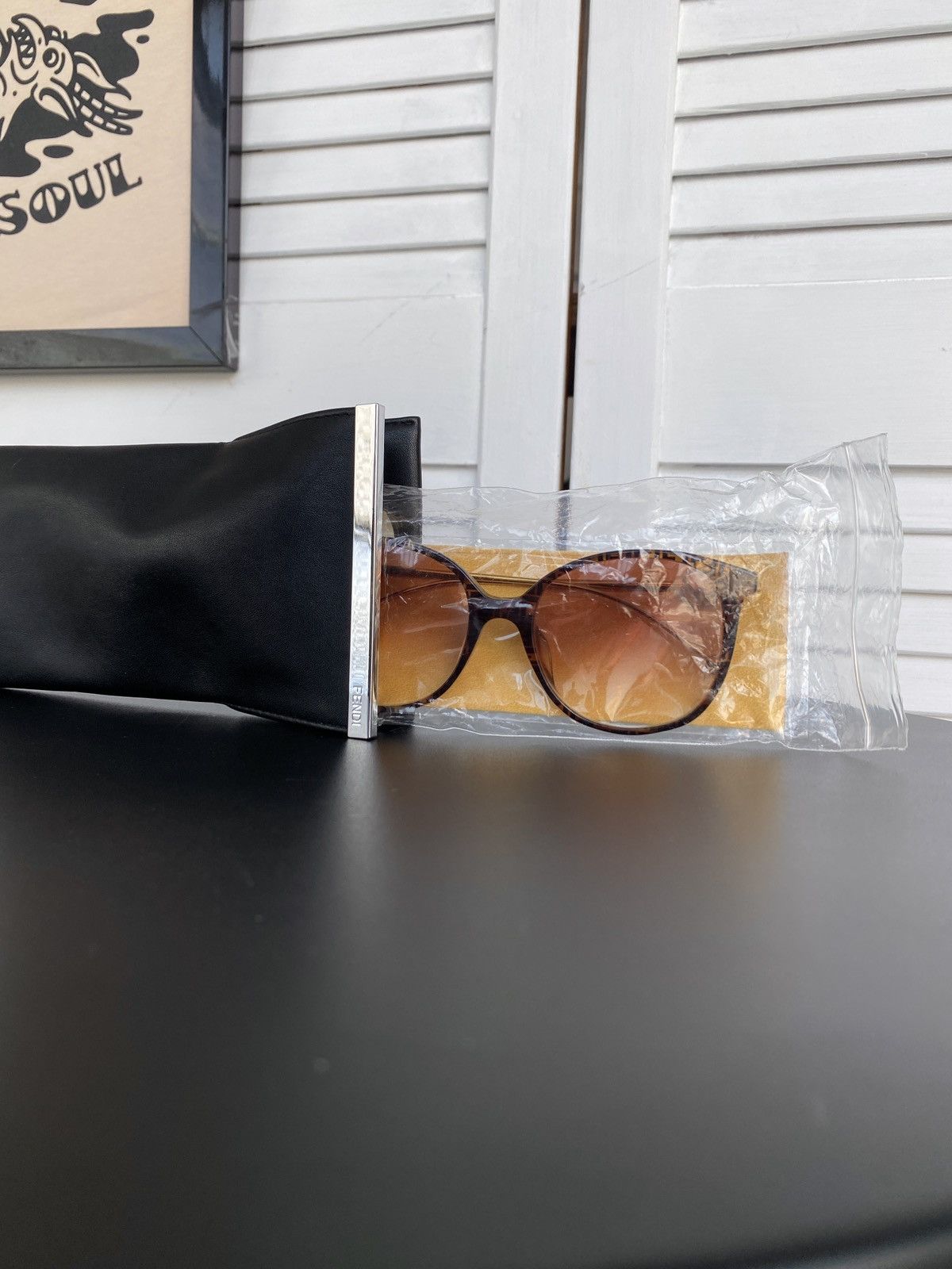 Fendi Fendi Eyeglasses Dark Havana FF0425/F086 140 Optical Glasses Size ONE SIZE - 5 Thumbnail