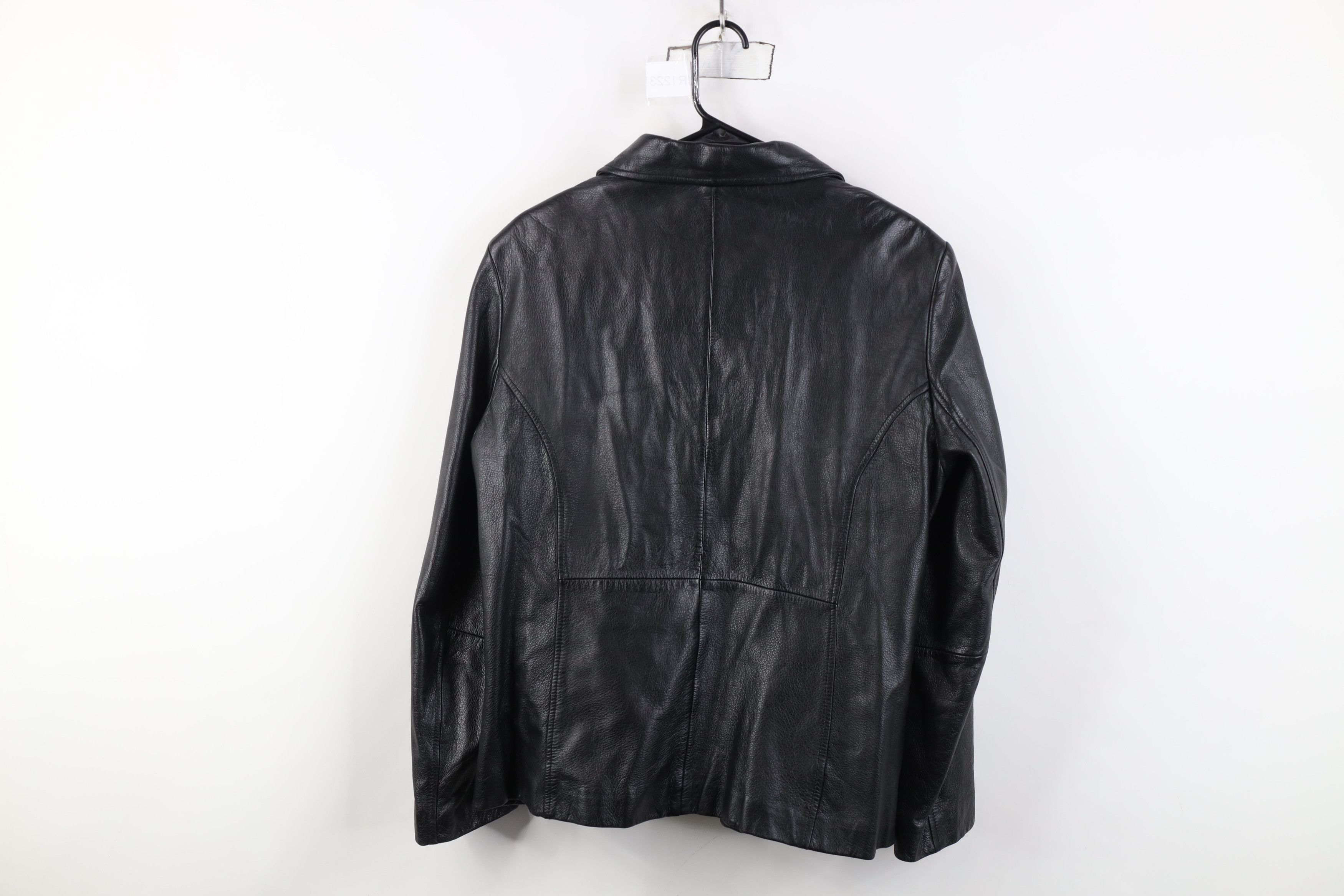 Vintage Vintage 90s Streetwear Leather Full Zip Collared Jacket Size M / US 6-8 / IT 42-44 - 13 Thumbnail