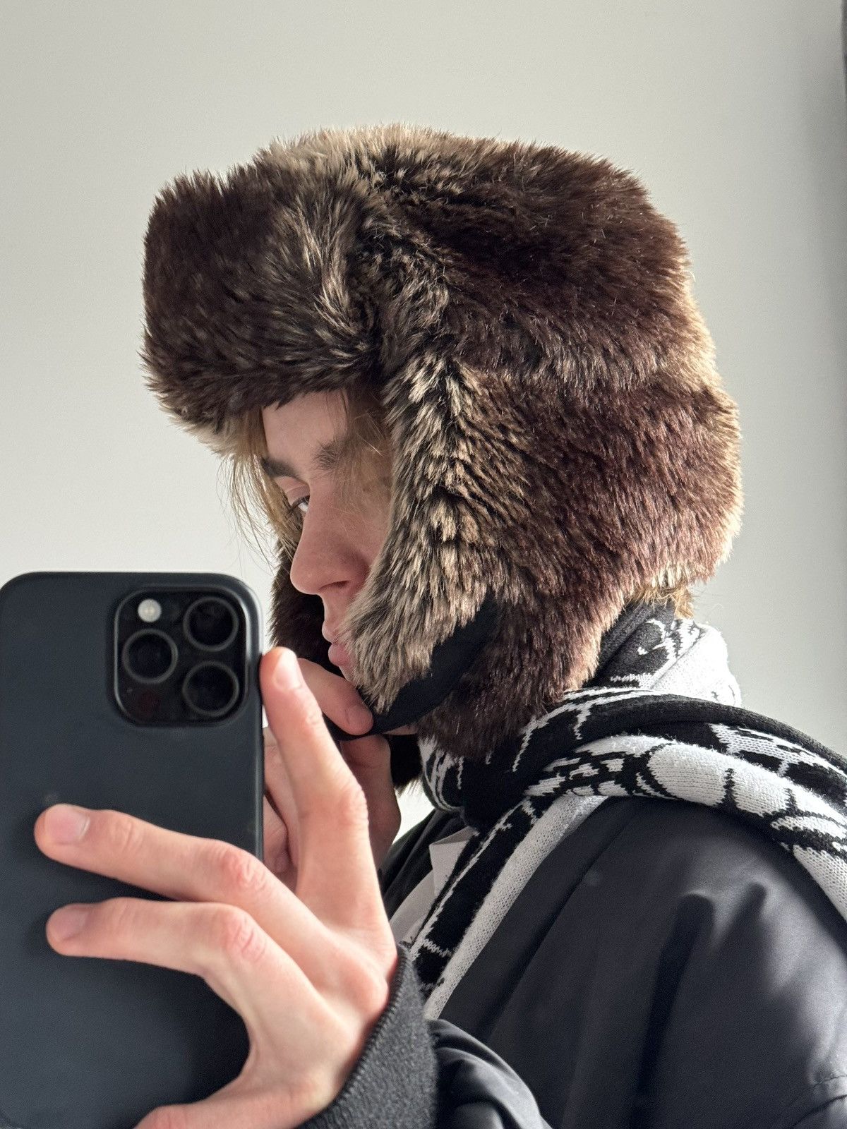 If Six Was Nine Vintage 80-90s Trapper Real Rabbit Fur Hat Ushanka Winter Size ONE SIZE - 3 Thumbnail