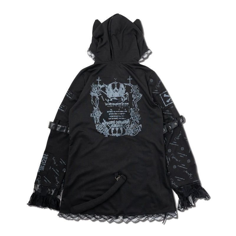 If Six Was Nine 🔥RARE🔥 ACDC RAG ANARCHY SEDITIONARIES PUNK CAT HOODIE DESIGN Size S / US 4 / IT 40 - 2 Thumbnail