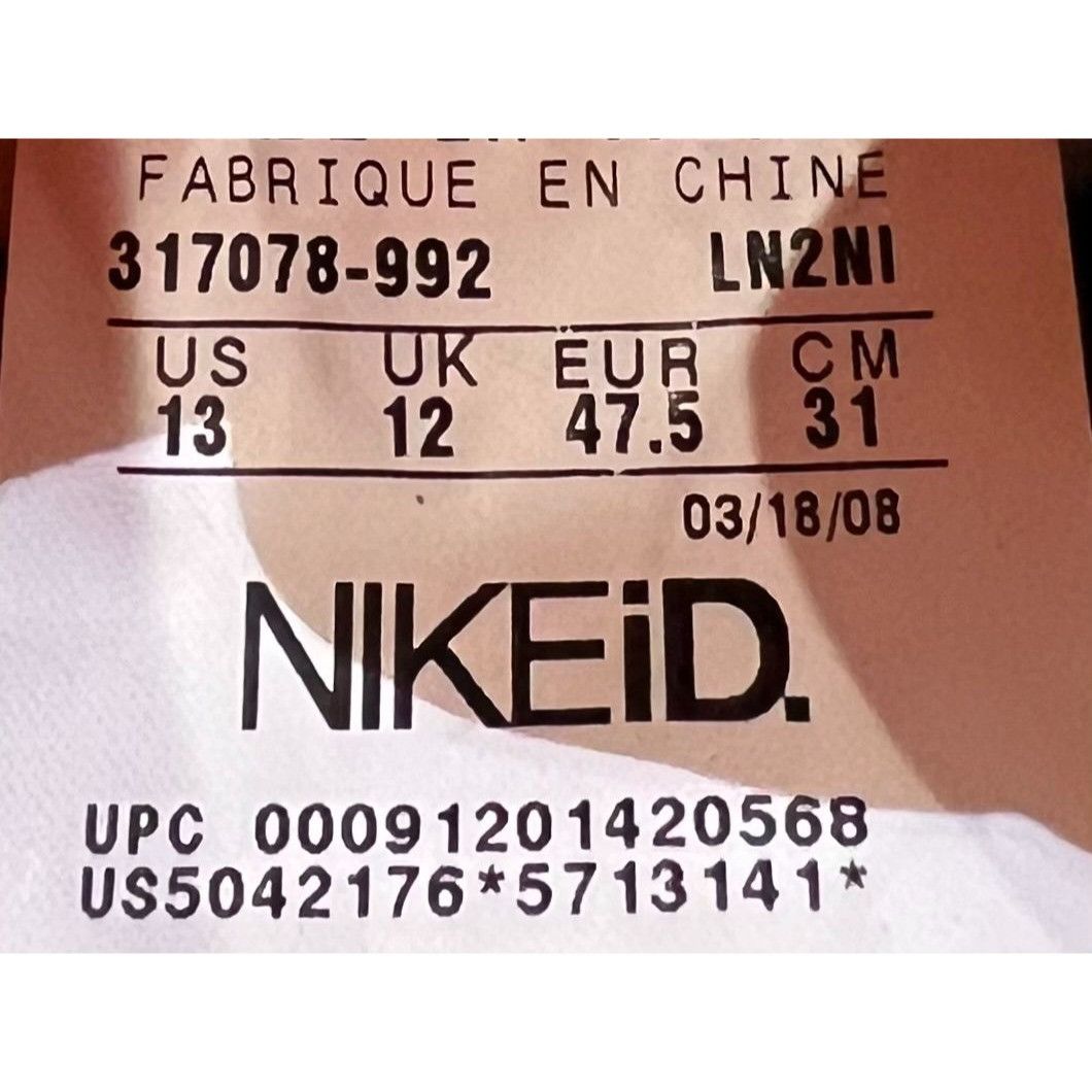 Nike Air Force 1 Low iD - 317078 991 Men's size 13 Size US 13 / EU 46 - 9 Thumbnail