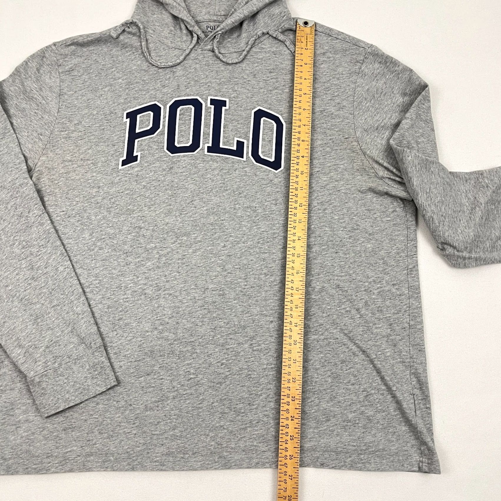 Polo Ralph Lauren Polo Ralph Lauren Hoodie Men XL Gray Lightweight Pullover Spell Out Graphic Prep Size US XL / EU 56 / 4 - 4 Thumbnail