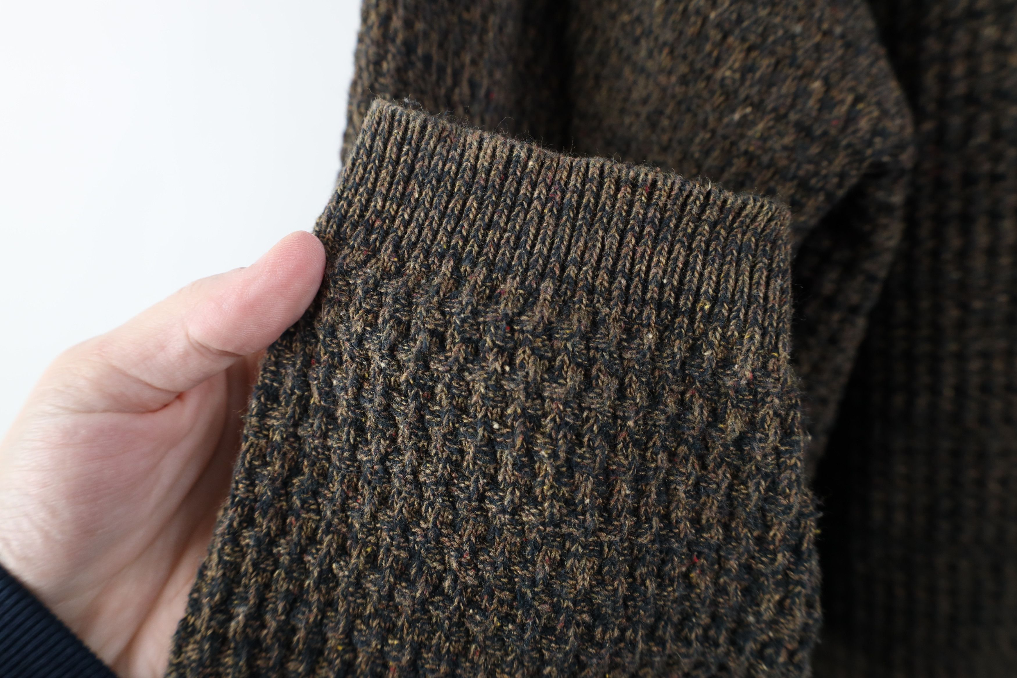 Vintage Vintage 90s Streetwear Ribbed Knit Henley Sweater Brown Size US XL / EU 56 / 4 - 8 Thumbnail
