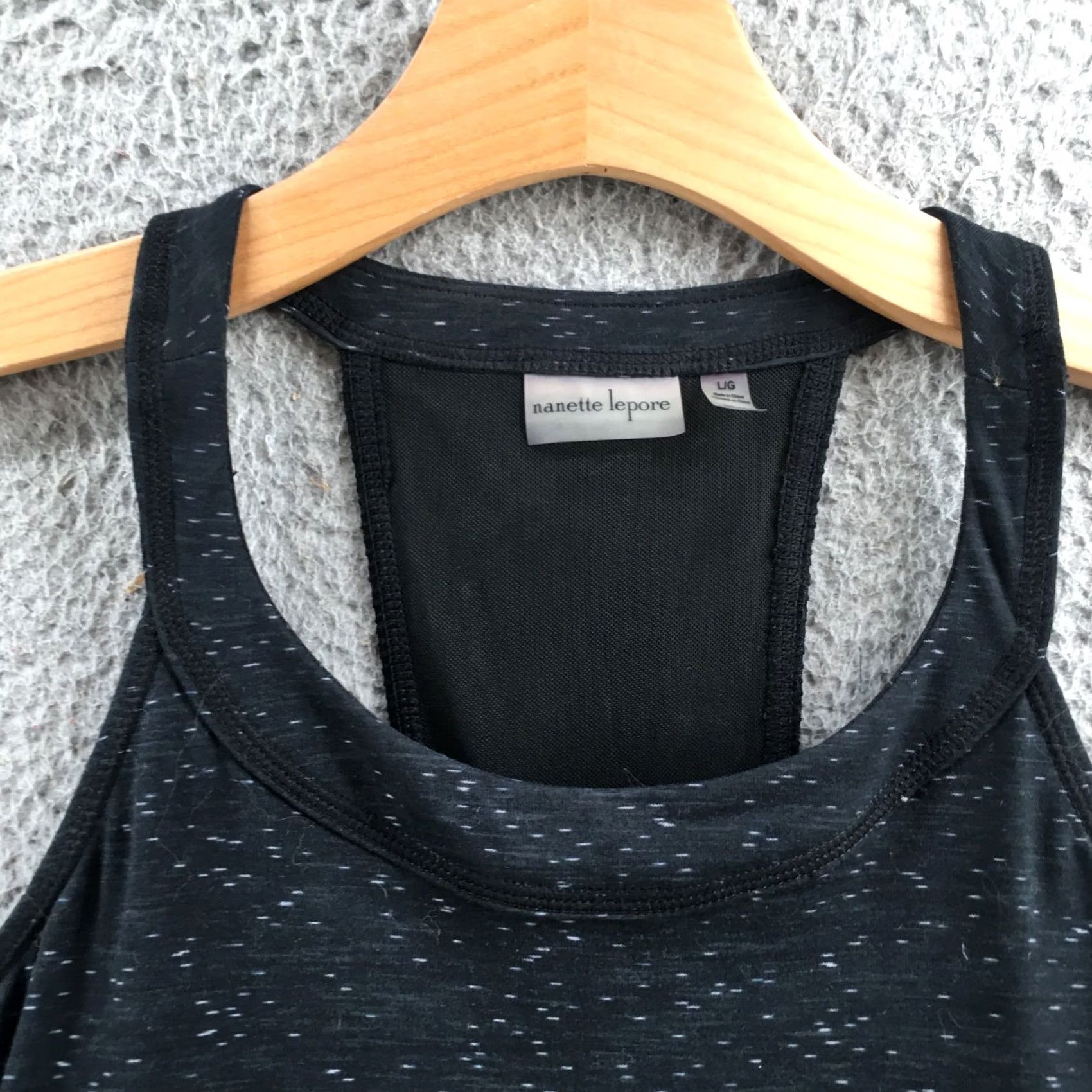 Nanette Lepore Nanette Lepore Tank Dress Women L Black Speckled Sleeveless Racerback Casual Size L / US 10 / IT 46 - 3 Thumbnail
