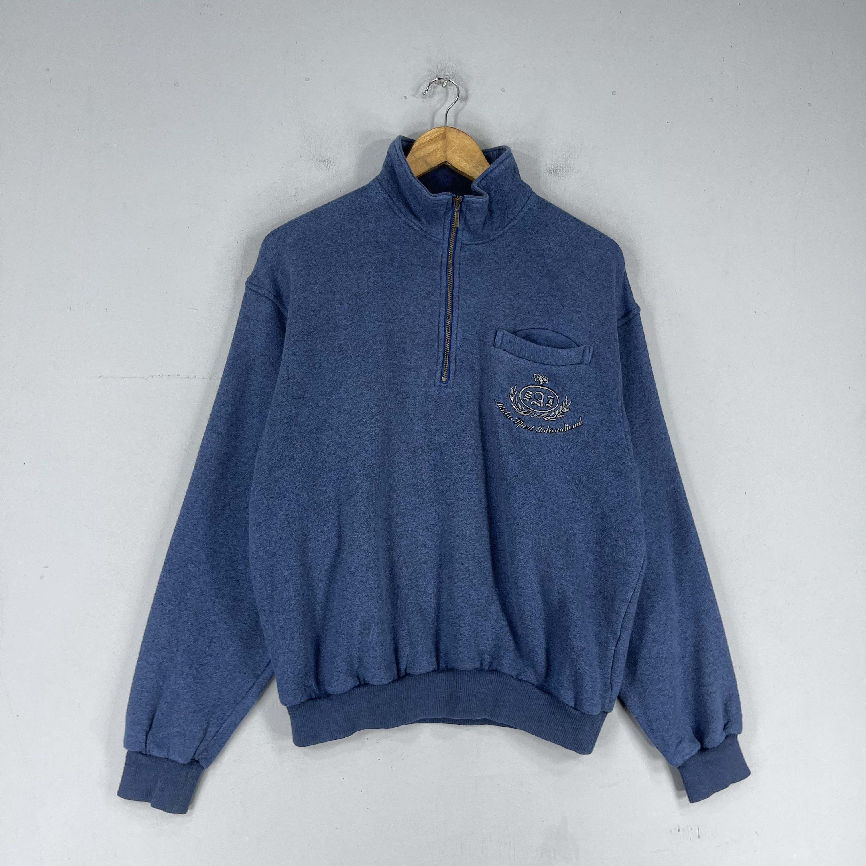 Adidas Vintage ADIDAS Trefoil Half Zipper Sweater Size US L / EU 52-54 / 3 - 4 Thumbnail