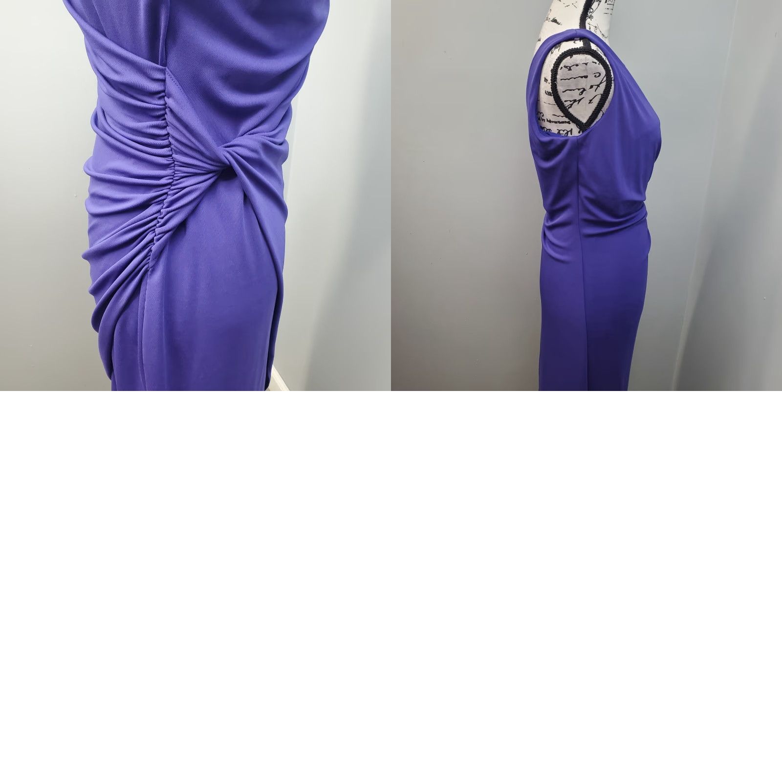Nicole Miller Nicole Miller Studio Sheath Dress Womens Size 10 Purple Sleeveless Evening Ruched Size L / US 10 / IT 46 - 8 Thumbnail