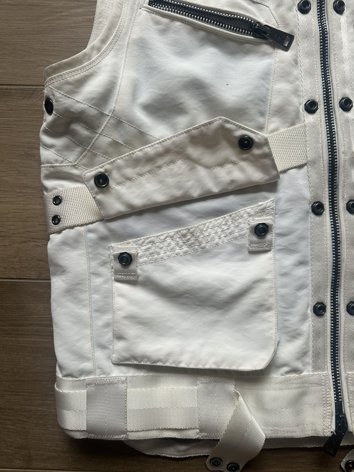 Ralph Lauren Black Label Ralph Lauren Black Label White Gimp Cargo Vest Size US XL / EU 56 / 4 - 7 Thumbnail