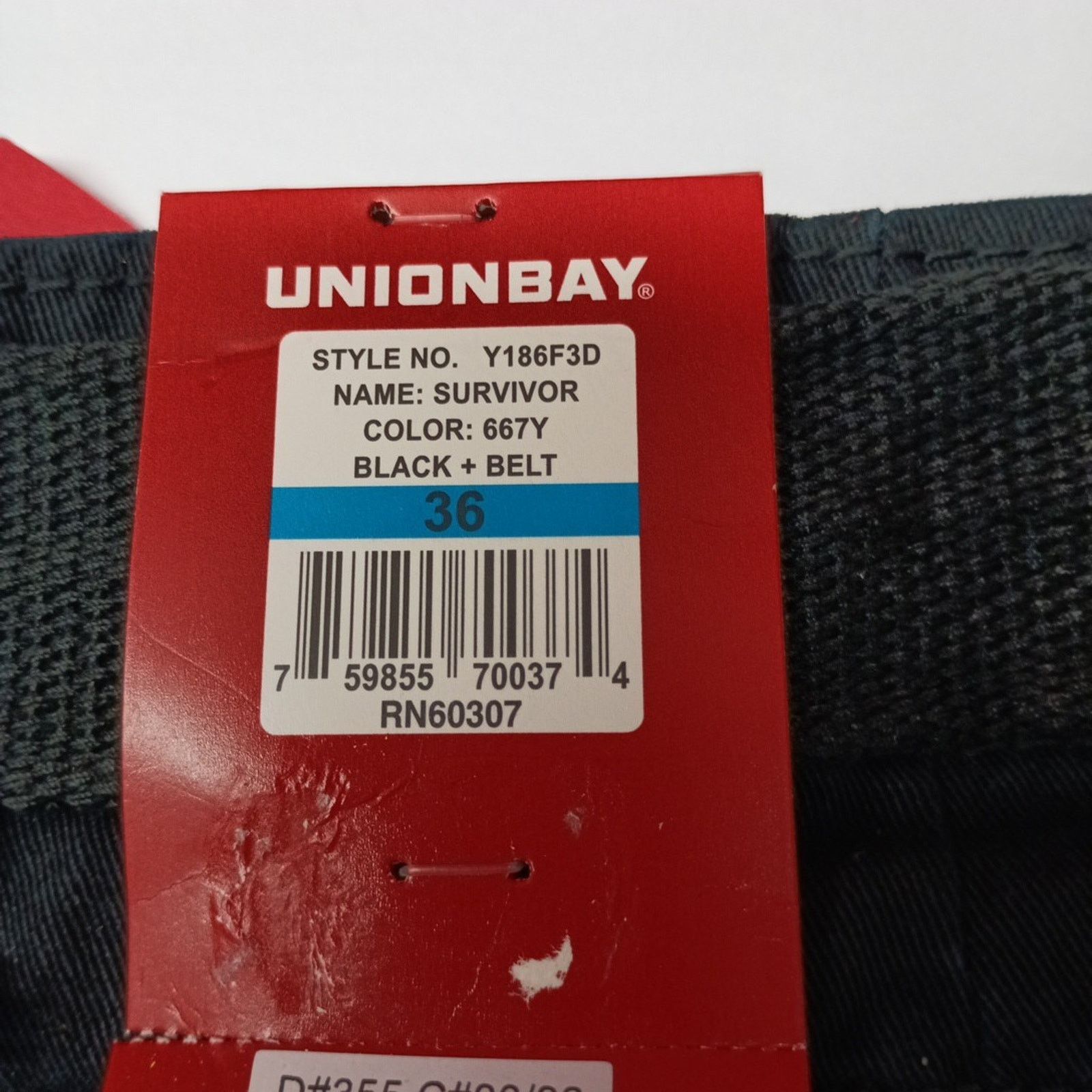 UNIONBAY Unionbay Men's Survivor Cargo Shorts Size 36 Black + Belt Size US 36 / EU 52 - 5 Thumbnail