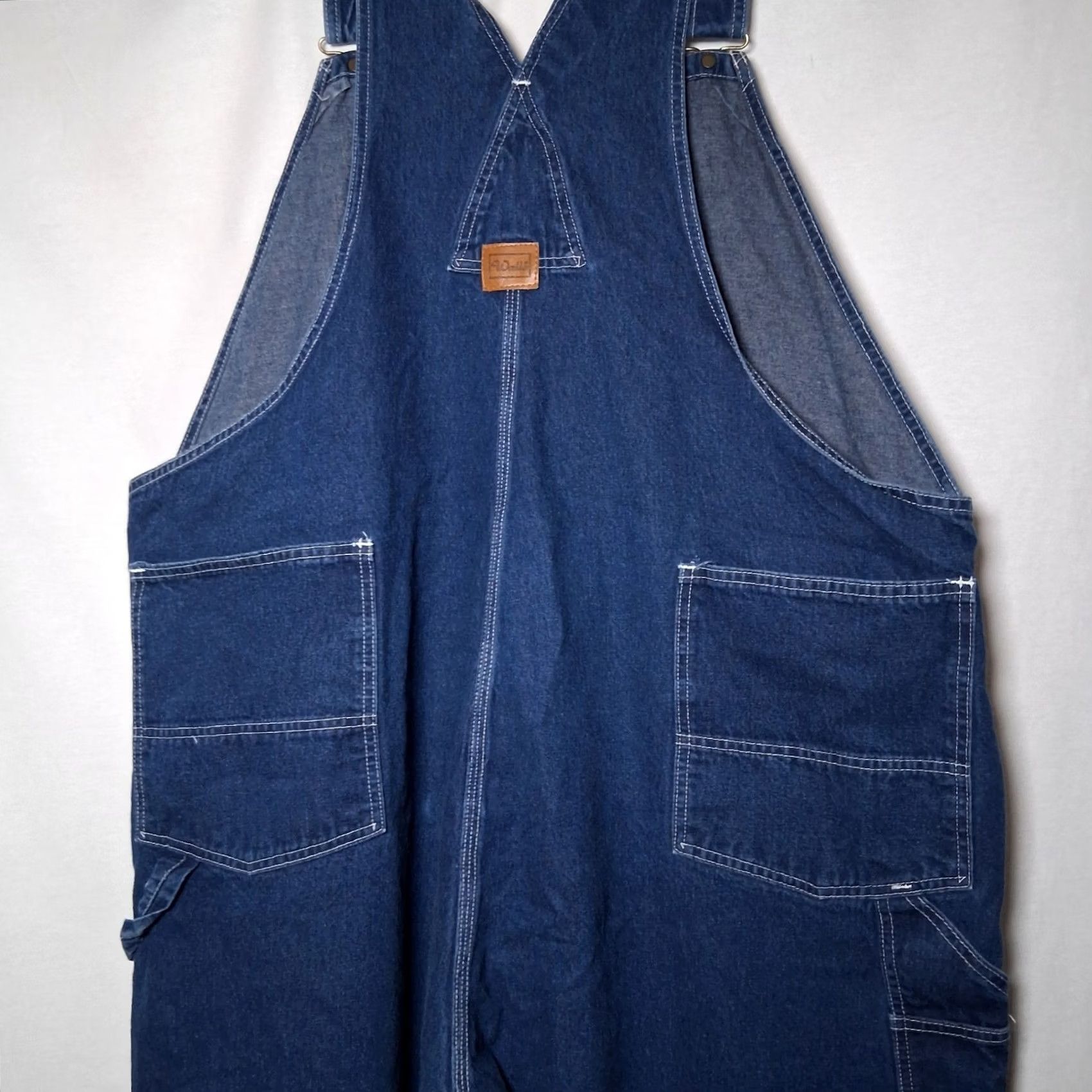 Walls Walls Workwear Overalls Men 52x31 Blue Jean Denim Carpenter Work Bibs Dark Wash Size US 36 / EU 52 - 6 Thumbnail