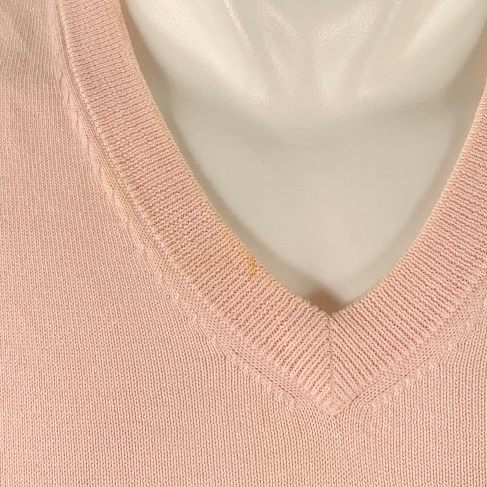 Brooks Brothers BROOKS BROTHERS Size M Pink Cotton V-Neck Sweater Vest Size US M / EU 48-50 / 2 - 4 Thumbnail