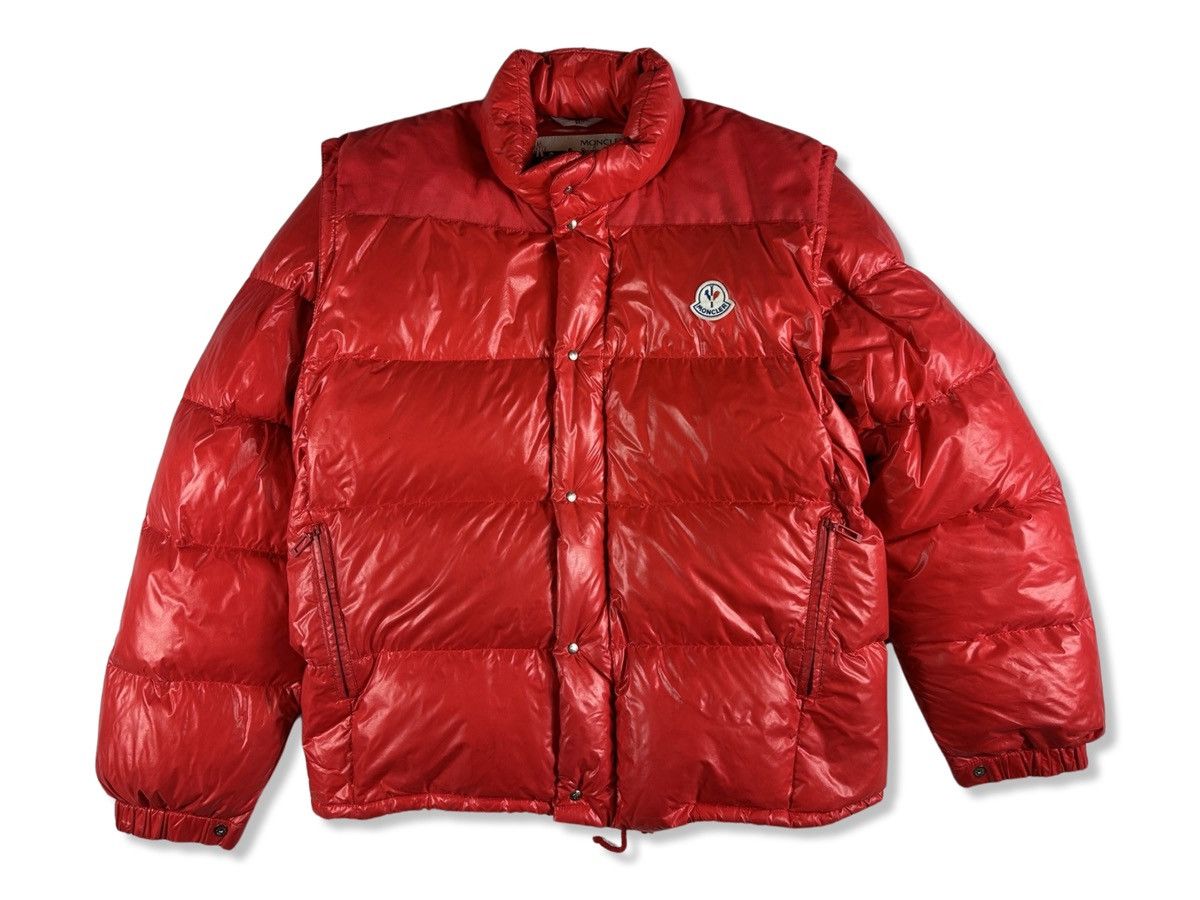 image of Moncler Vintage 2In1 Grenoble Down Jacket in Red, Men's (Size XL)