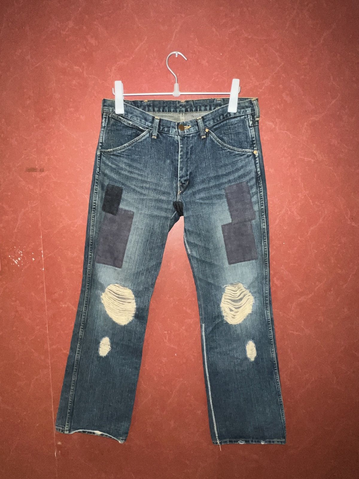 Number (N)ine aw03 kurt cobain patch jeans Size US 30 / EU 46 - 1 Thumbnail