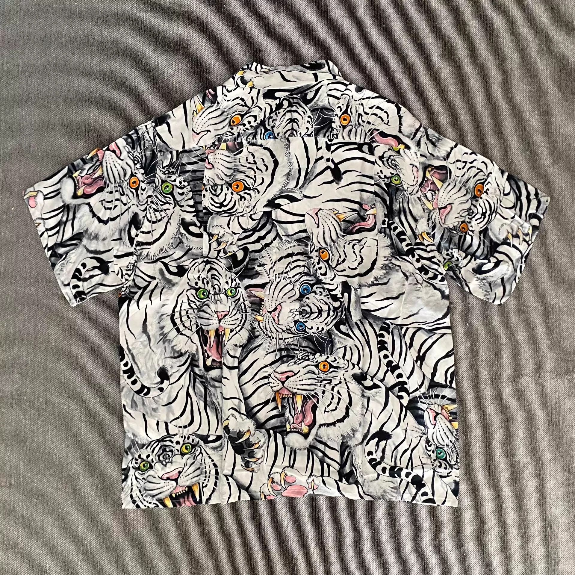 Wacko Maria Wacko Maria x Tim Lehi White Tiger Hawaiian Shirt Size US L / EU 52-54 / 3 - 2 Thumbnail