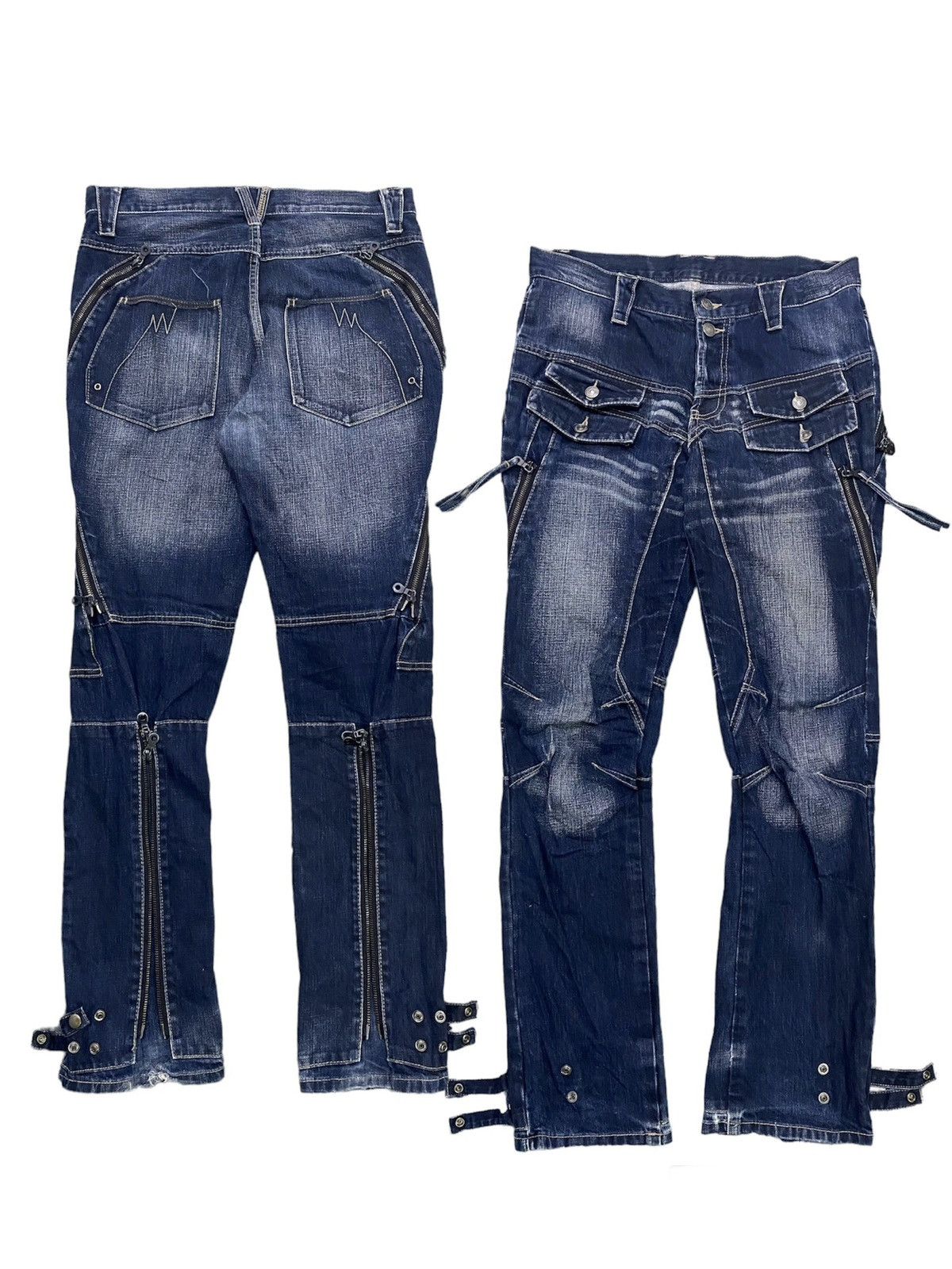 PPFM PPFM Multizipper Double Pocket Tactical Bondage Denim Pant Size US 32 / EU 48 - 1 Thumbnail