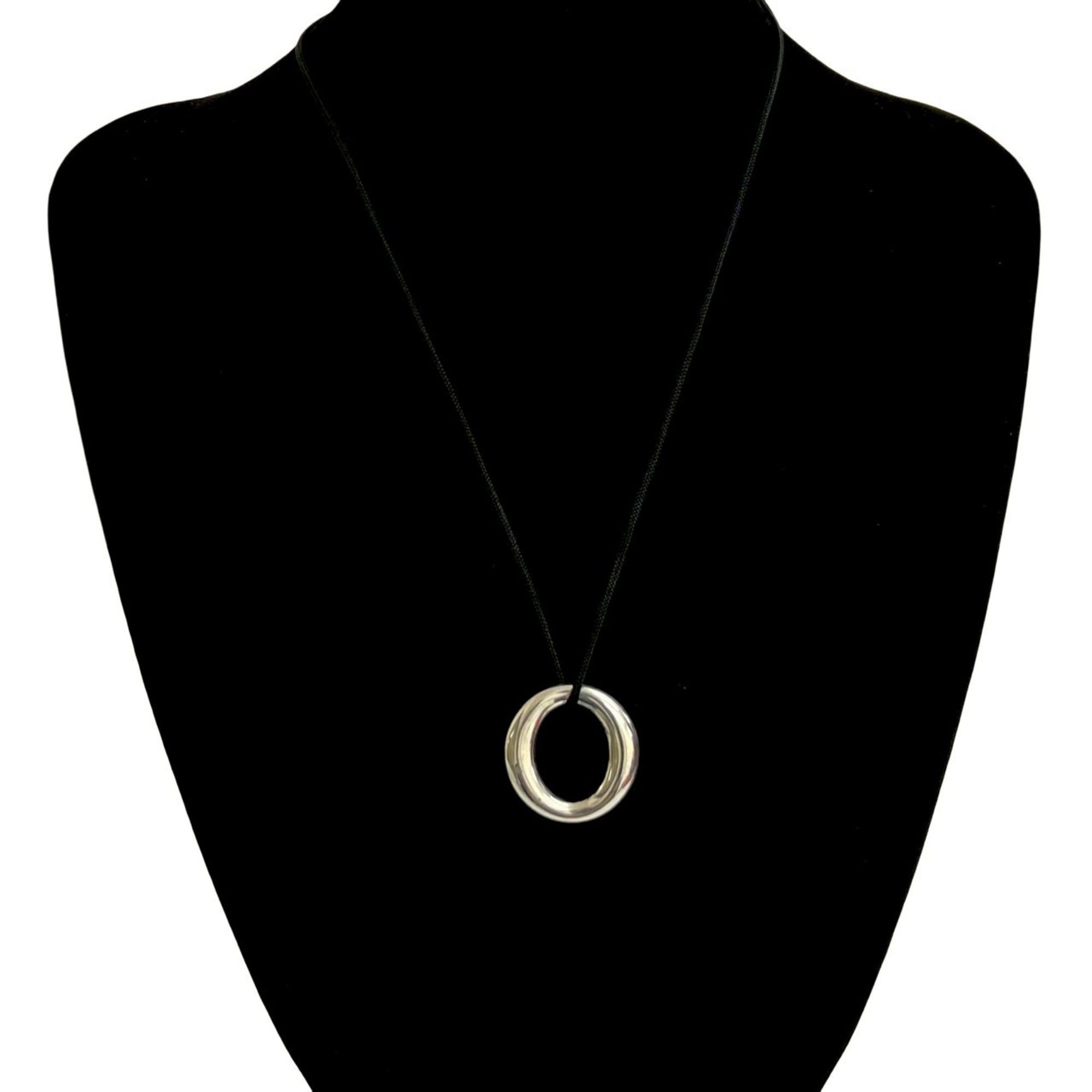 Tiffany & Co. TIFFANY & Co. Tiffany Sebiana Necklace by Elsa Peretti, 925 Sterling Silver, Pendant, Choker, 51844 Size ONE SIZE - 1 Thumbnail