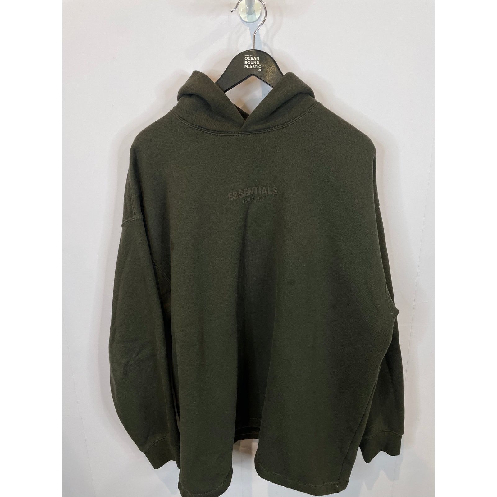 Essentials Essentials Relaxed Hoodie Dark Olive Used Large Size US L / EU 52-54 / 3 - 1 Thumbnail