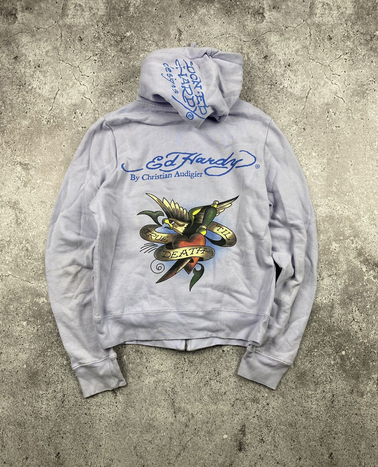 Christian Audigier × Ed Hardy × Vintage VINTAGE ED HARDY Y2K ETERNAL LOVE EAGLE TATOO ZIP HOODIE Size M / US 6-8 / IT 42-44 - 1 Thumbnail