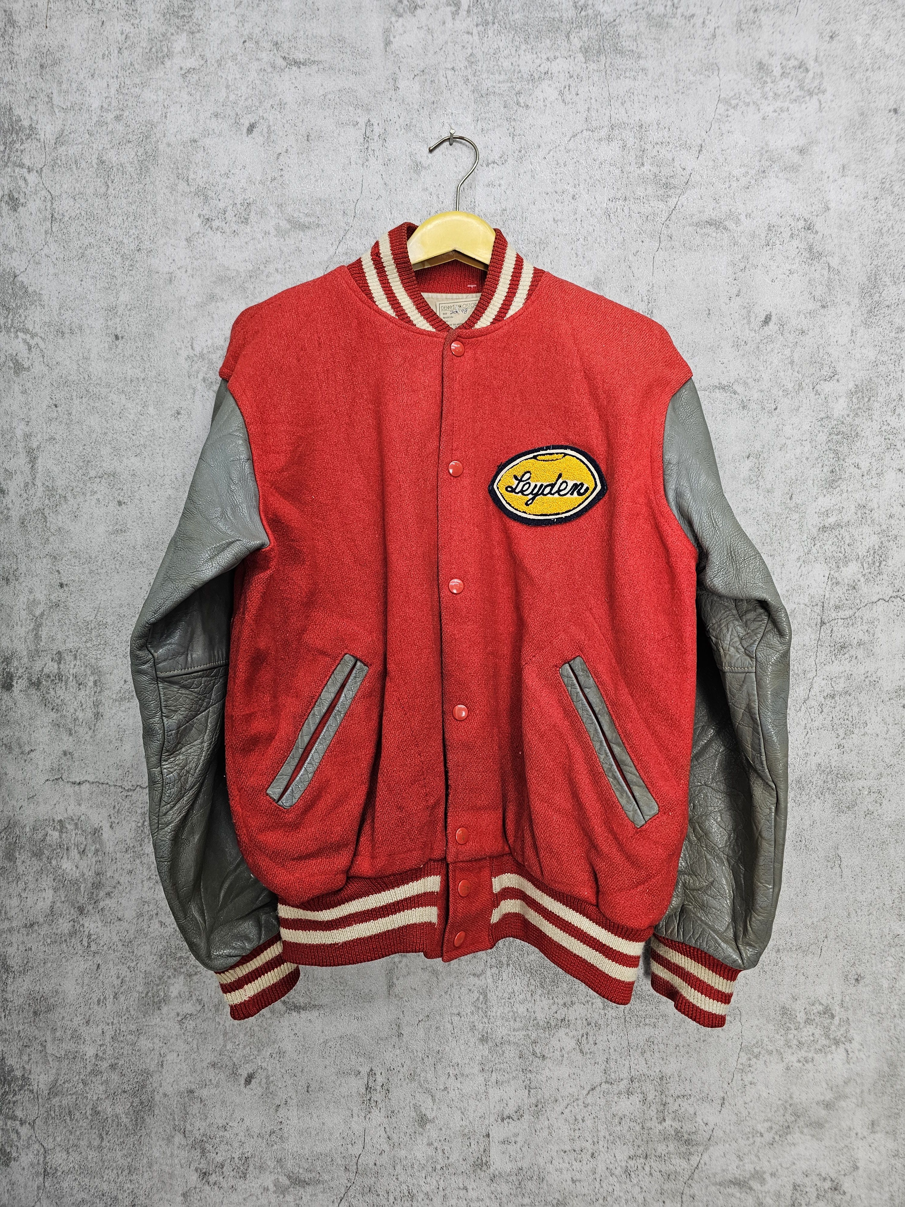 Other Vintage WESTVIEW LEYDEN Wool Leather Varsity Jacket J0098 Size US L / EU 52-54 / 3 - 1 Thumbnail