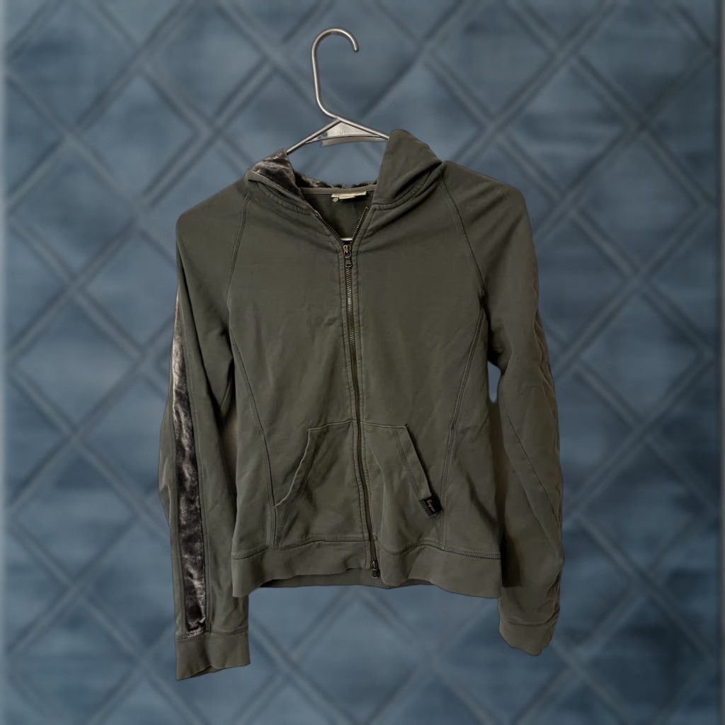 Express Express Hoodie Women Medium Velour Hood Lining Gray Zip Full Zip Hooded Crew Neck 100% Cotton Machine Washable Activewear Fall Winter Velour Size M / US 6-8 / IT 42-44 - 1 Thumbnail