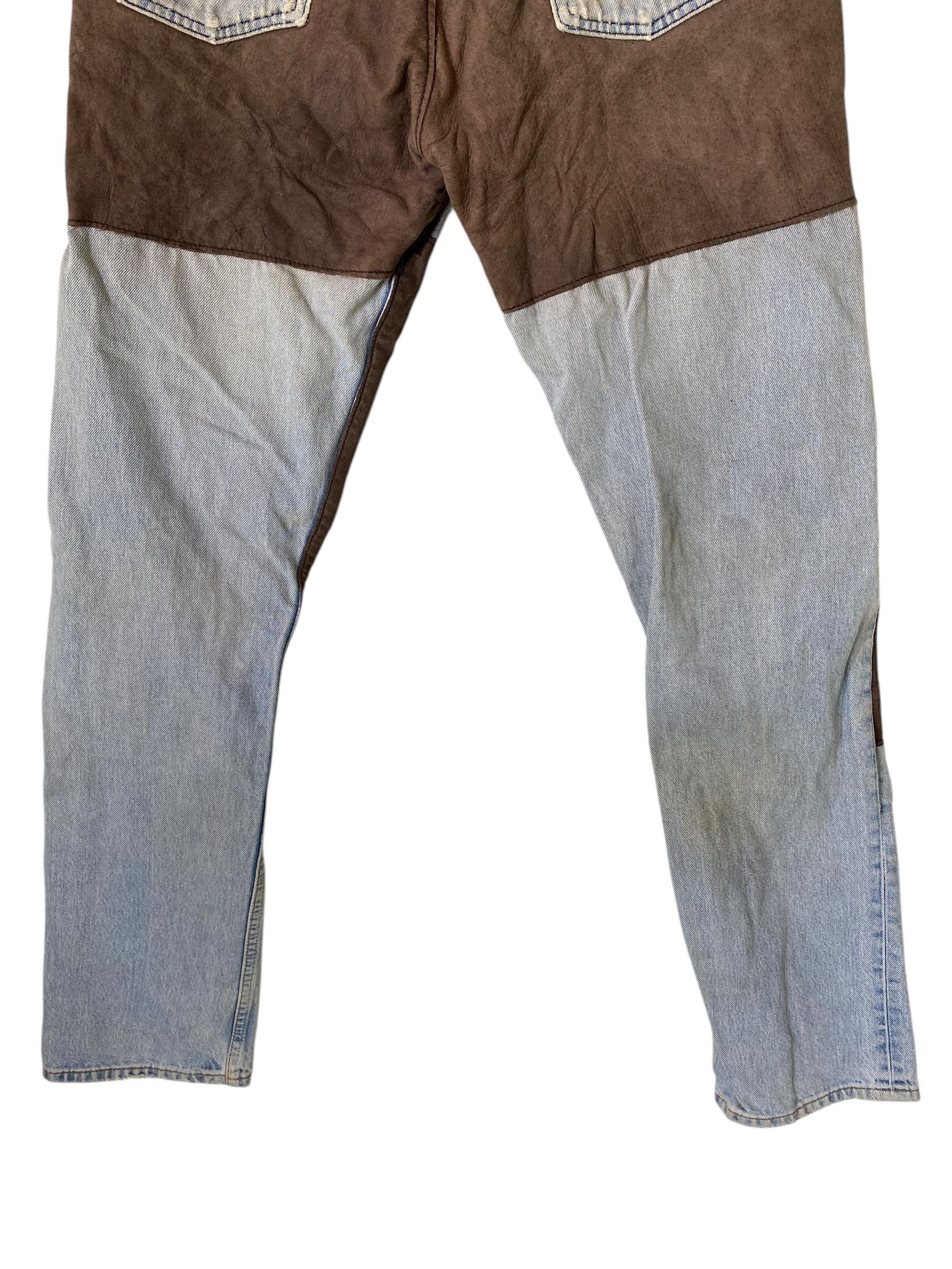 Levi's × Vintage 90s Levis 501 custom leather jeans Size US 30 / EU 46 - 6 Thumbnail