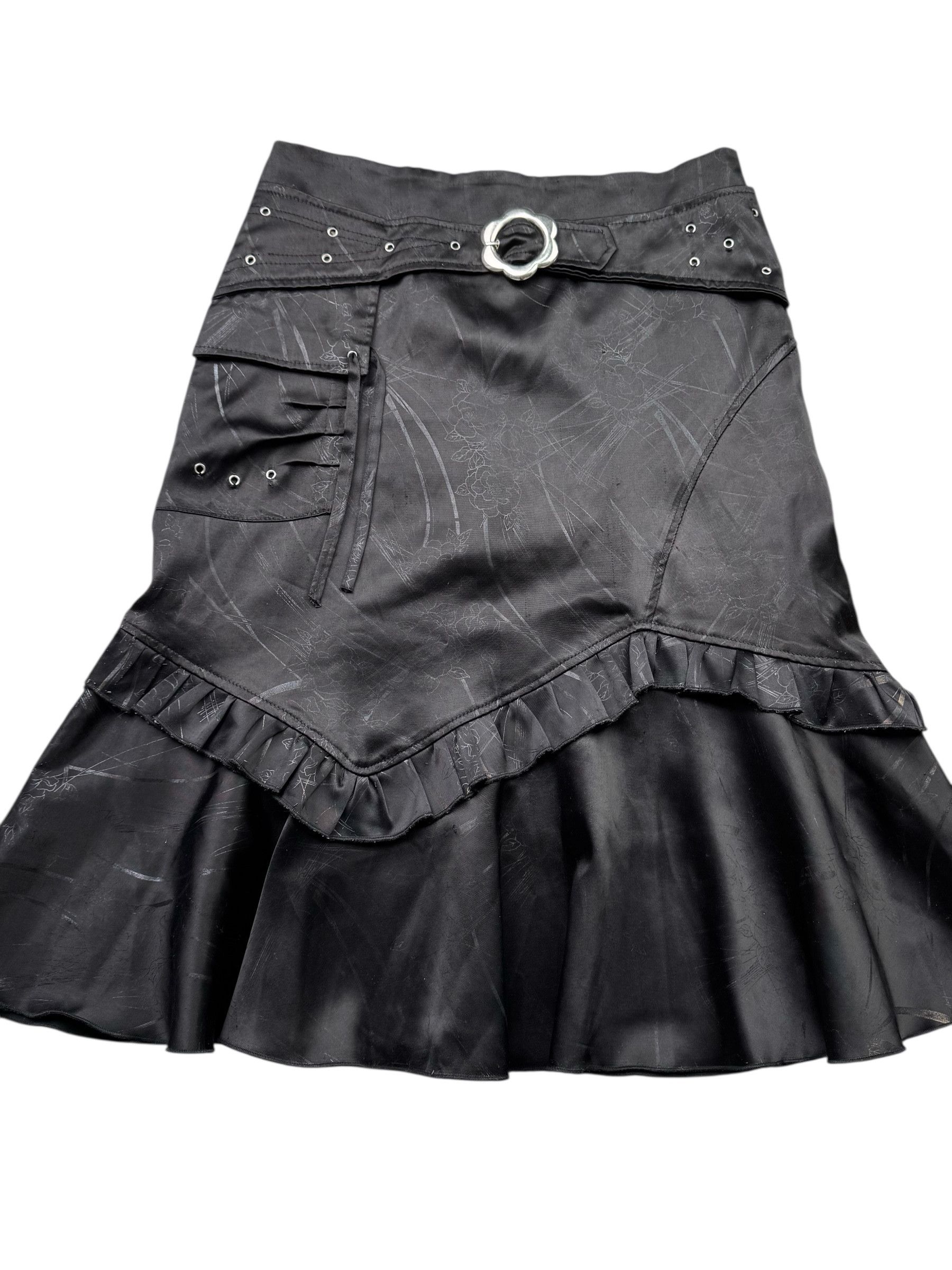 Vintage Vintage Flare Skirt With Belt W256(V9) Size 29" - 2 Thumbnail