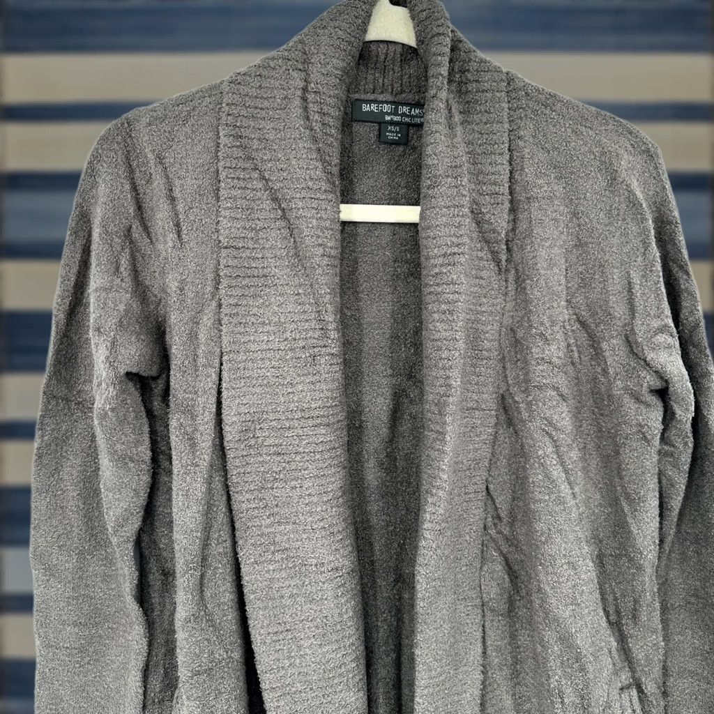 Vintage Barefoot Dreams Cardigan Womens S Brown Bamboo Chic Lite Cocoa Cozy Lounge Soft Size S / US 4 / IT 40 - 1 Thumbnail