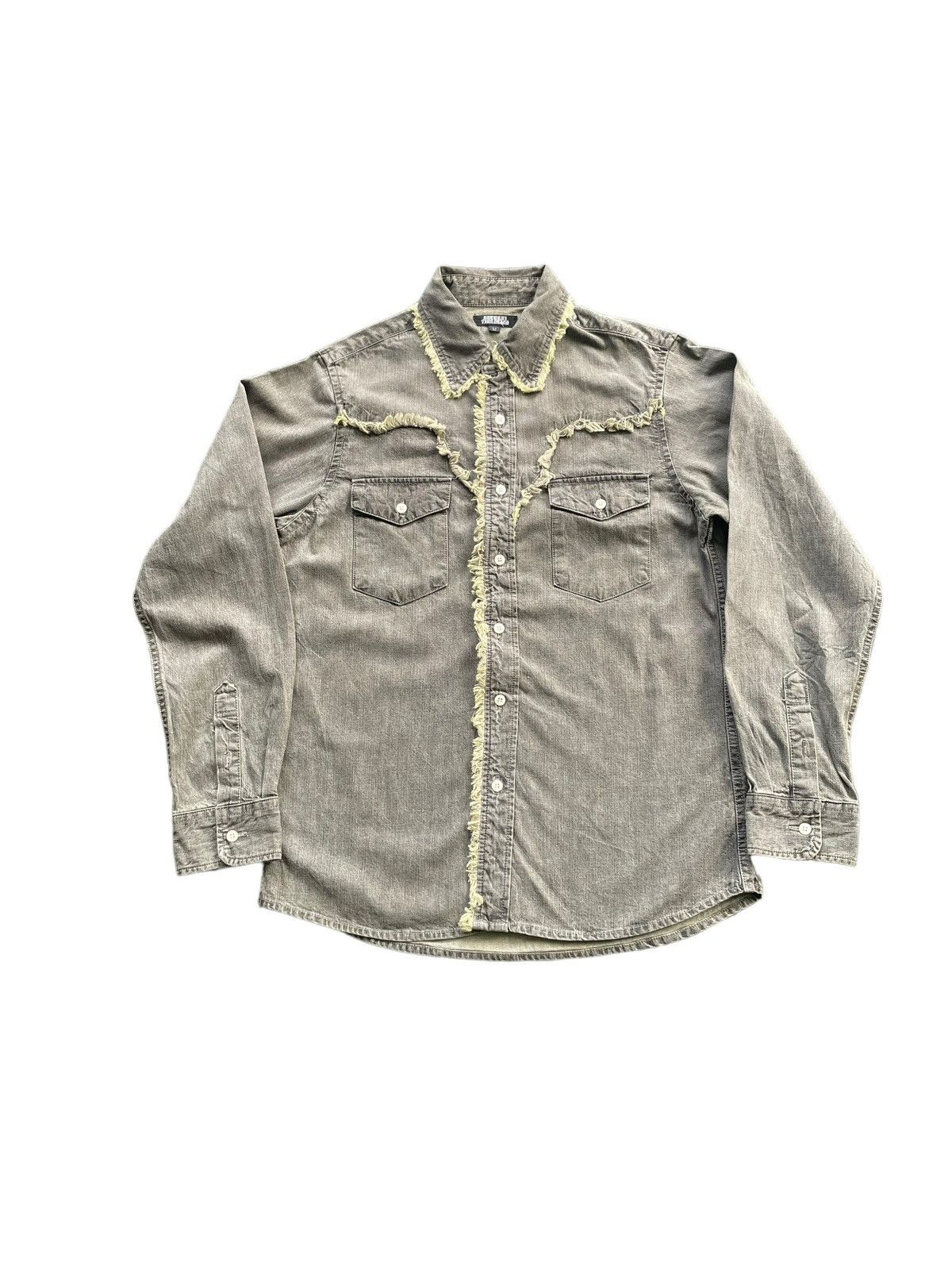Japanese Brand Japanese Lateral Vibration Western Denim Shirt Size US M / EU 48-50 / 2 - 1 Thumbnail
