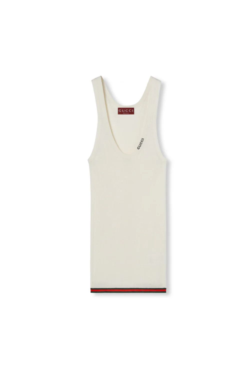 Gucci o1loc1c1225 798590 Rib Silk Tank Top in White | Grailed