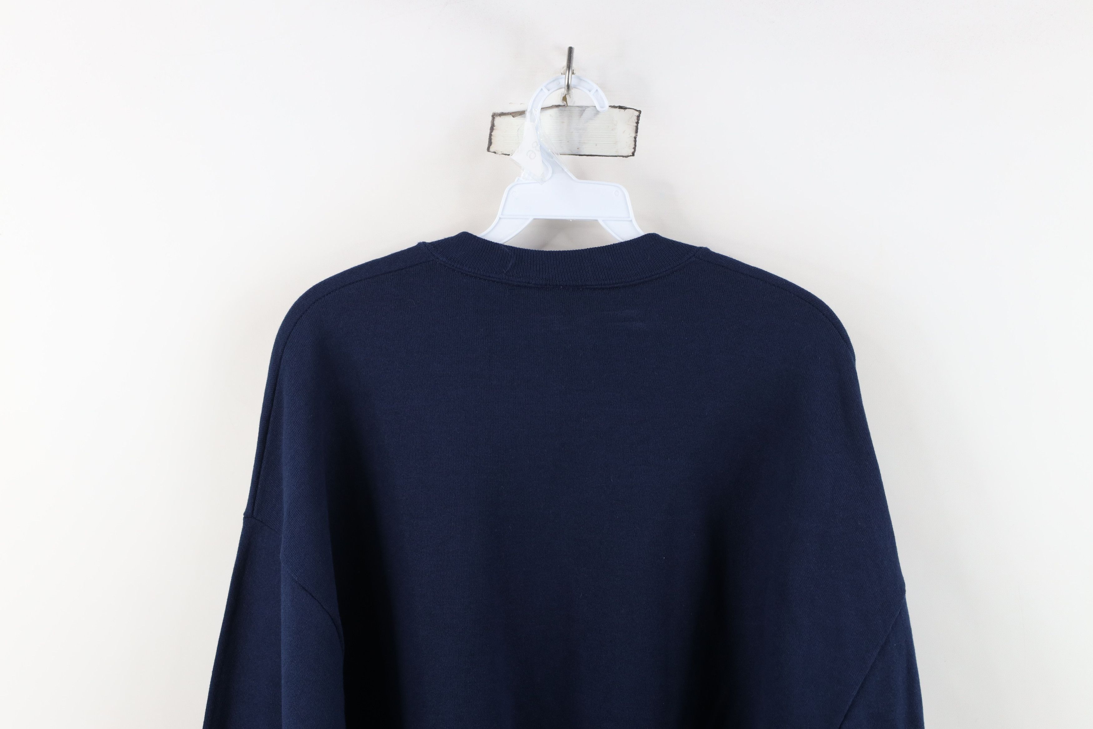 Vintage Vintage 90s Streetwear Crewneck Sweatshirt Navy Blue USA Size US XL / EU 56 / 4 - 11 Thumbnail