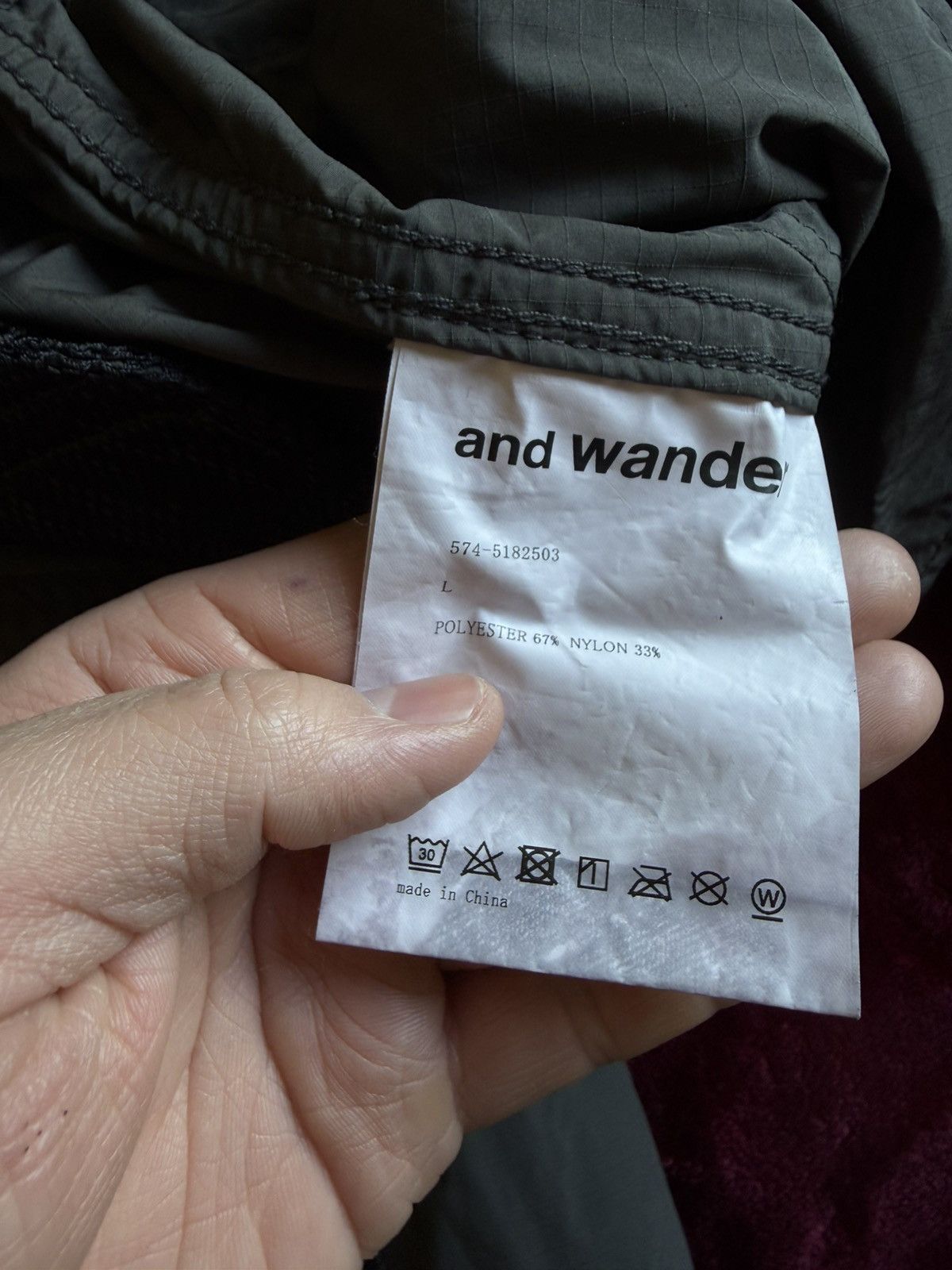 And Wander × HIDDEN Hidden x And Wander Oversized Cargo Pants “Charcoal” Size L Size US 34 / EU 50 - 3 Thumbnail
