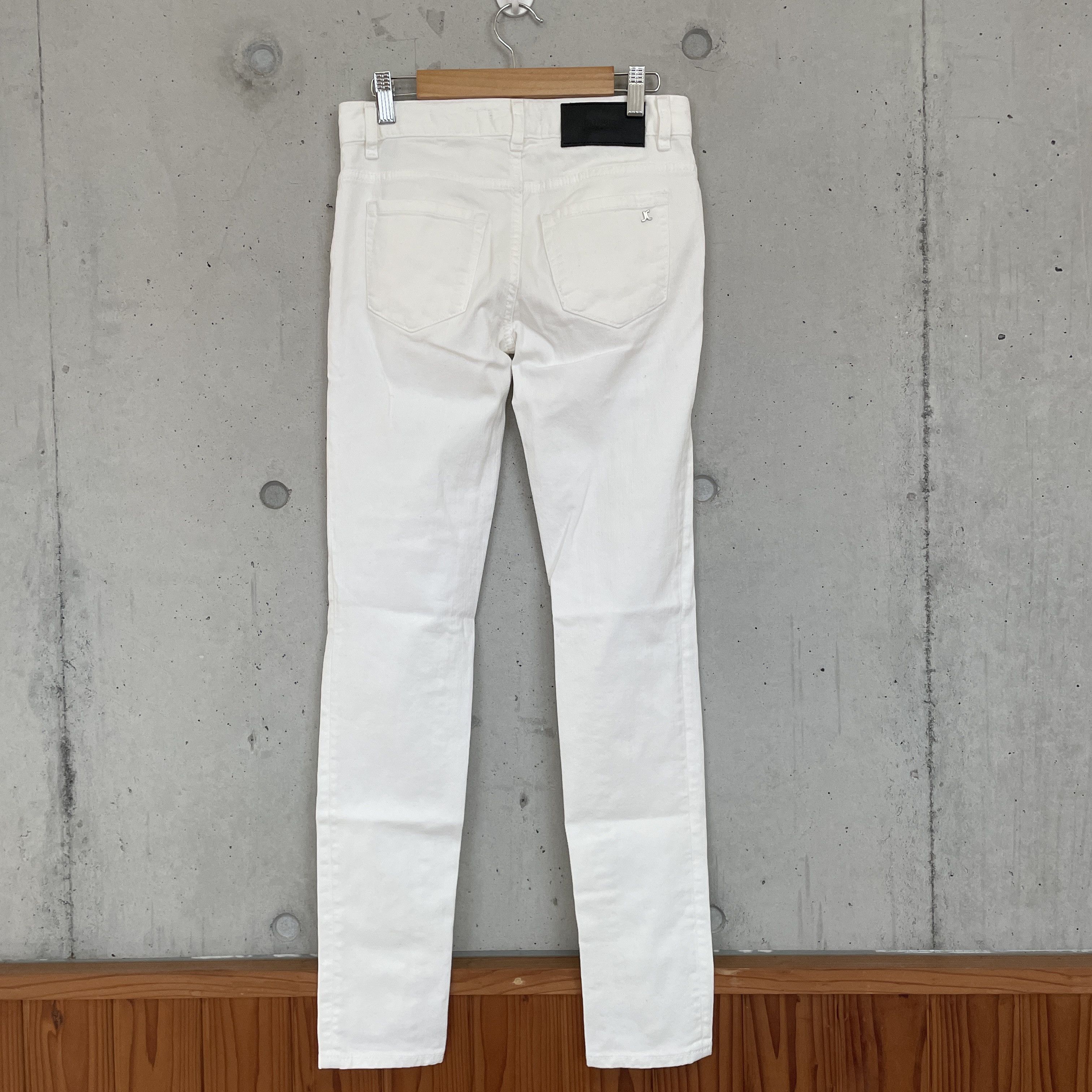 Just Cavalli JUST Cavalli Crushed Denim Jeans White Distressed Skinny Size 24" / US 00 / IT 34 - 7 Thumbnail