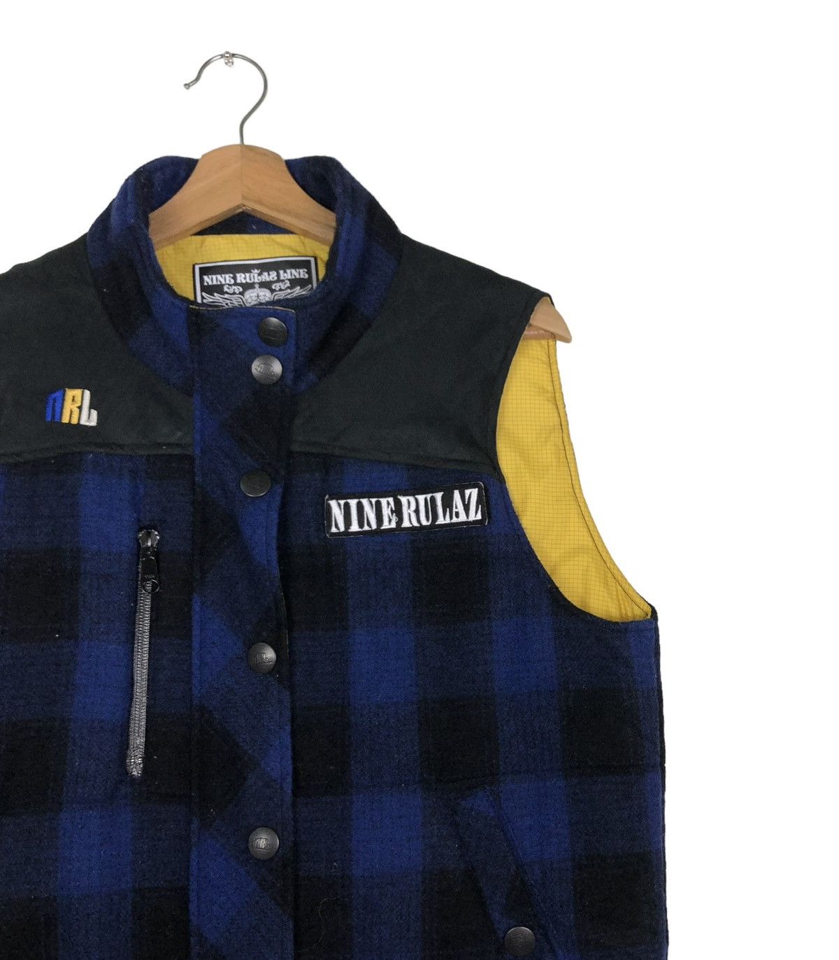 Hysteric Glamour 🔥BIKER VEST JACKET NINE RULEZ JAPAN TARTAN DESIGN PUNK STYLE Size US M / EU 48-50 / 2 - 6 Thumbnail