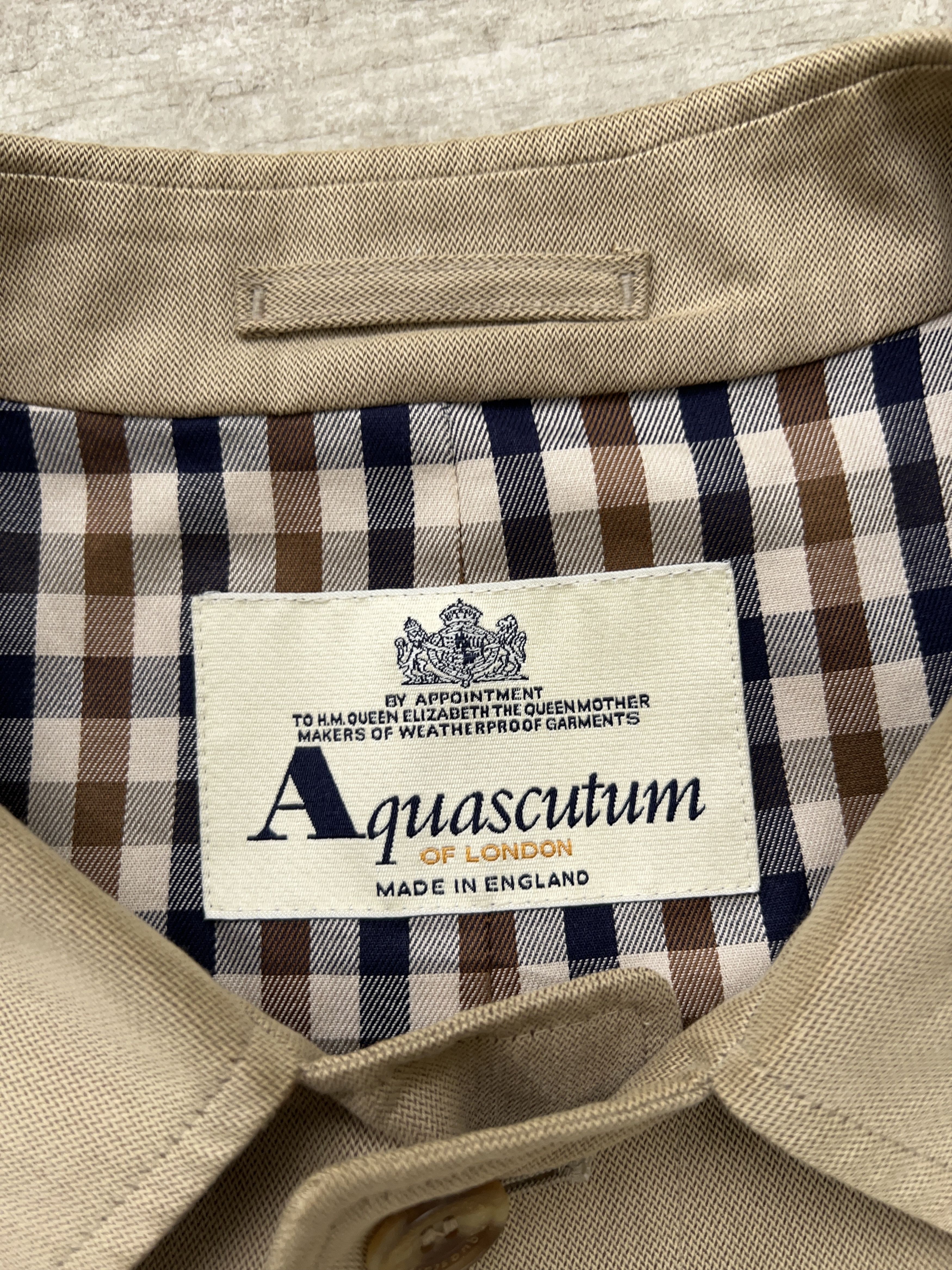Aquascutum Mens Aquascutum London Rain Jacket Coat Check Size REG 40 Size US L / EU 52-54 / 3 - 3 Thumbnail
